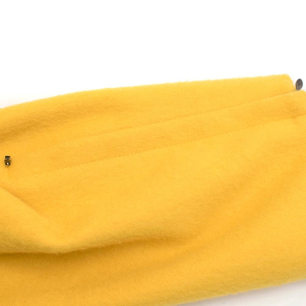 Sportmax Yellow Wool & Cashmere Zarda Coat 16 GB 6