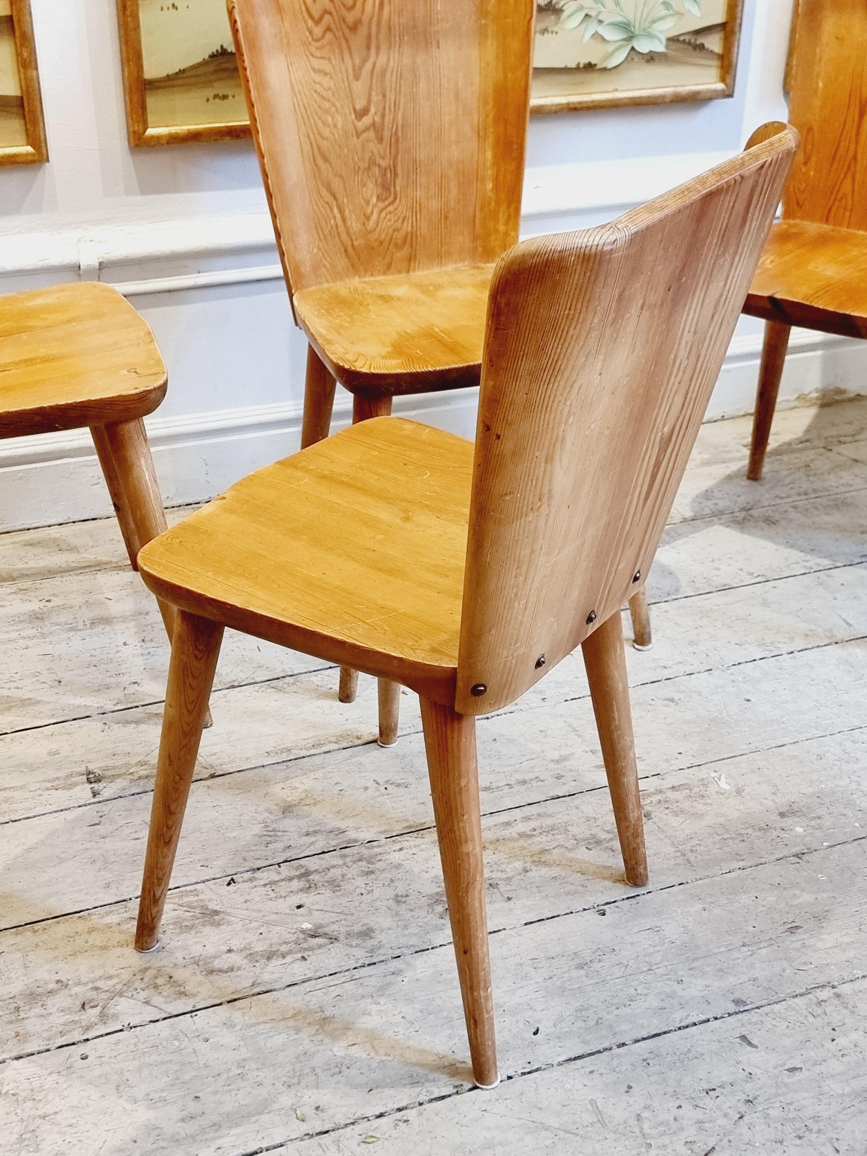 Sportstugemöbler, chairs in pine, model 510, Svensk Fur, Scandinavian Modern 2