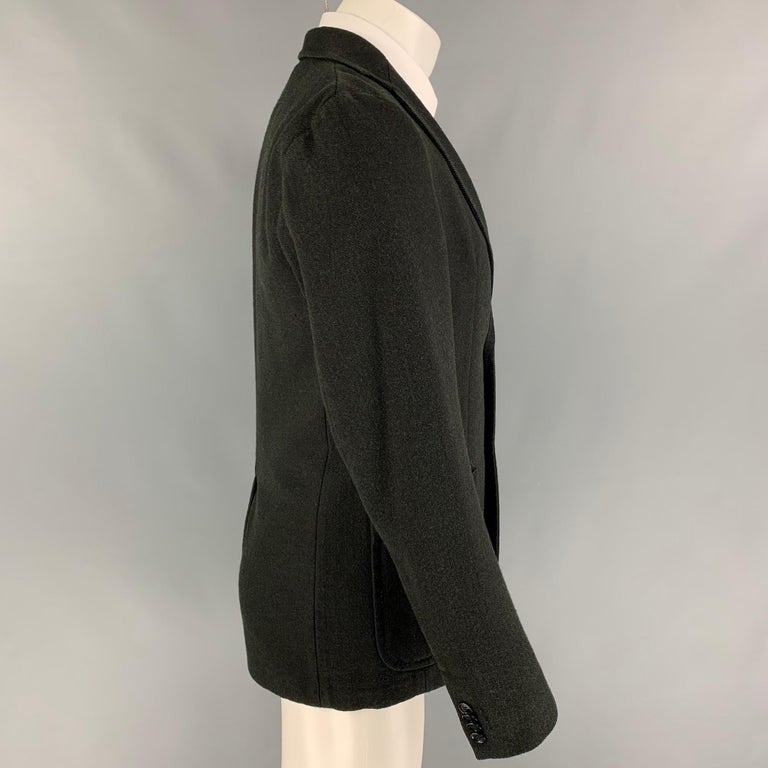SPORTSWEAR COMPANY S.P.A. Size 38 Black Herringbone Wool Sport Coat For  Sale at 1stDibs
