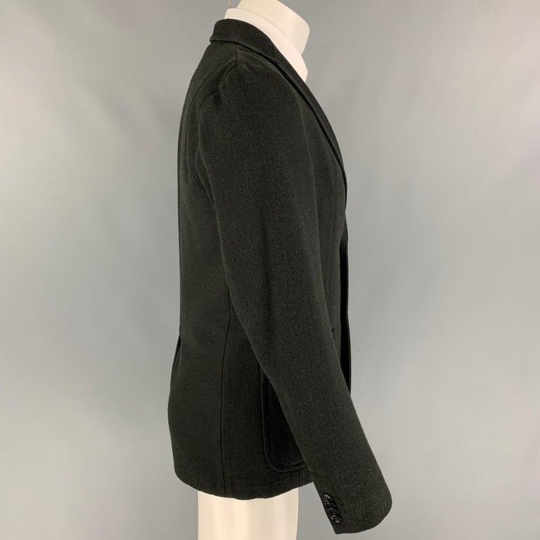 SPORTSWEAR COMPANY S.P.A. Size 38 Black Herringbone Wool Sport Coat For ...