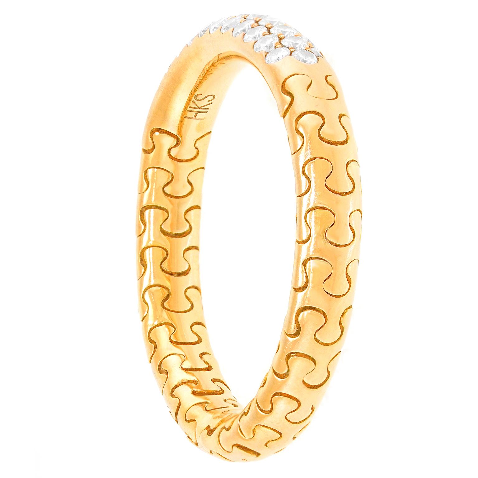 Round Cut Sporty Flexable Diamond Band For Sale