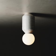 Spot Pendelleuchte Keramiksockel Weiß Modern Handgefertigt