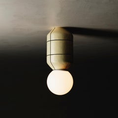 Spot Pendelleuchte Keramiksockel Gelb mit Schwarz Modern Handgefertigt