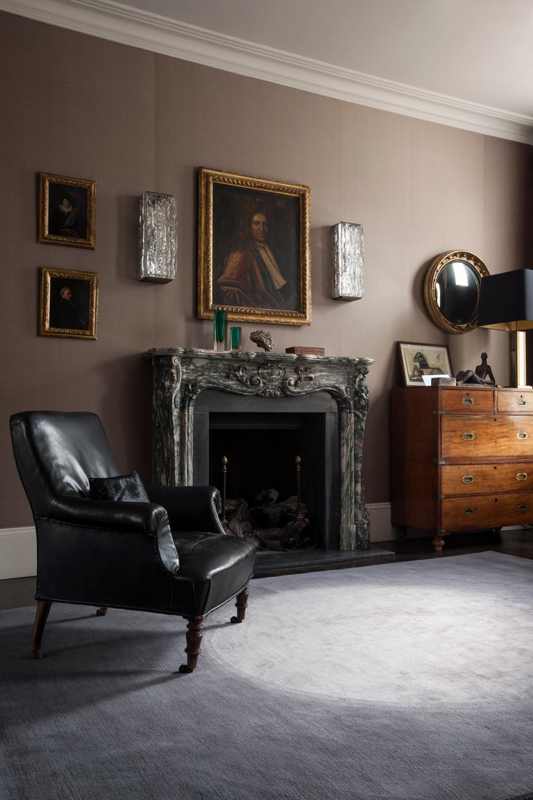 Spotlight Silver HandKnotted 10x8 Rug in Wool and Silk by David