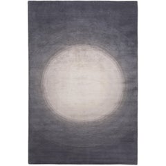 Spotlight Silver Hand-Knotted 10x8 Rug in Wool and Silk by David Rockwell
