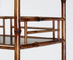 Spotted Bamboo Chinoiserie Display Cabinet/ Book Shelves