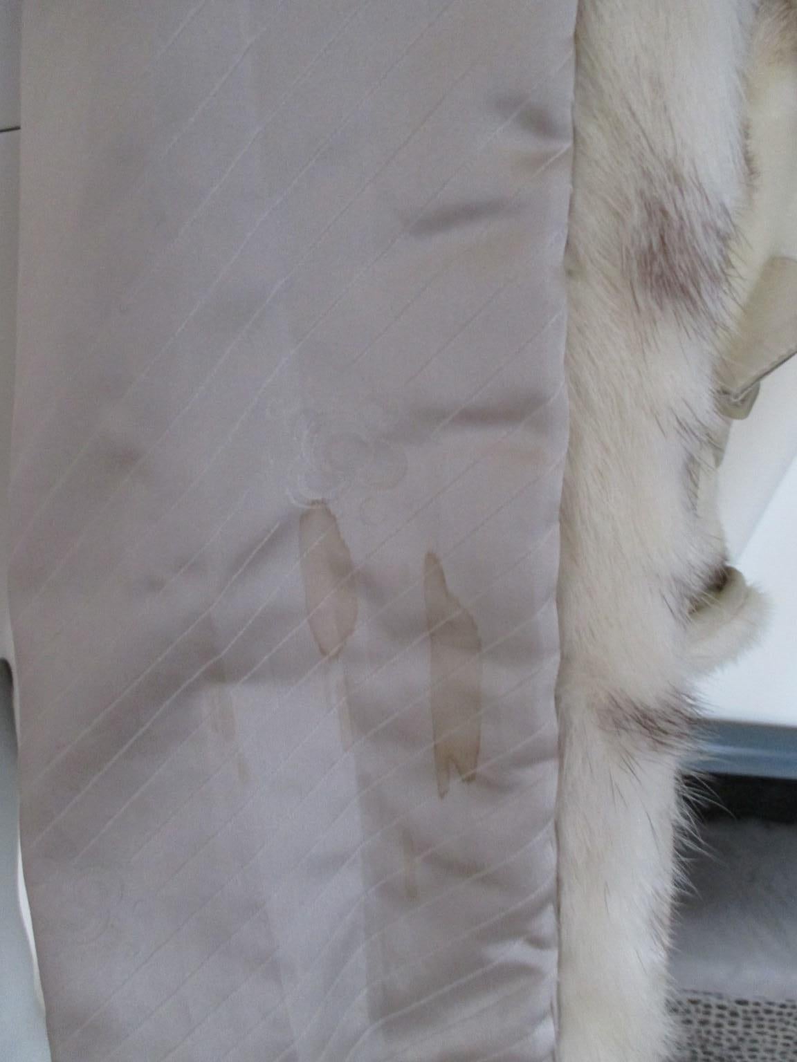  Spotted Design White Mink Fur Coat 1