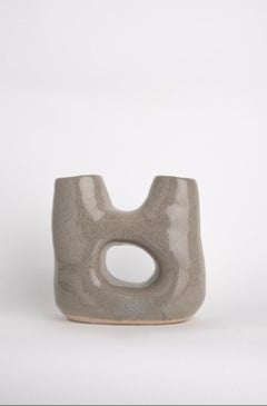 Spotted Gray Duality No. 03 Stoneware Vase by Camila Apaez