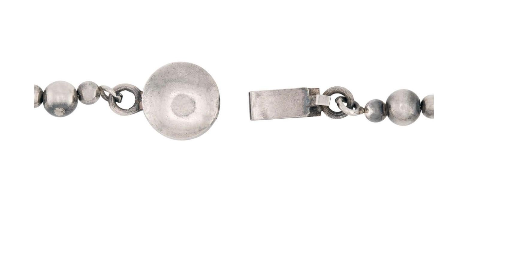 Spratling - Collana di perle d'argento messicana d'epoca in vendita 3