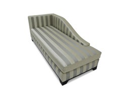 Sprawl Chaise Lounge -Upholstery, Wood Base, Loose Cushion, Tight & Rounded Back
