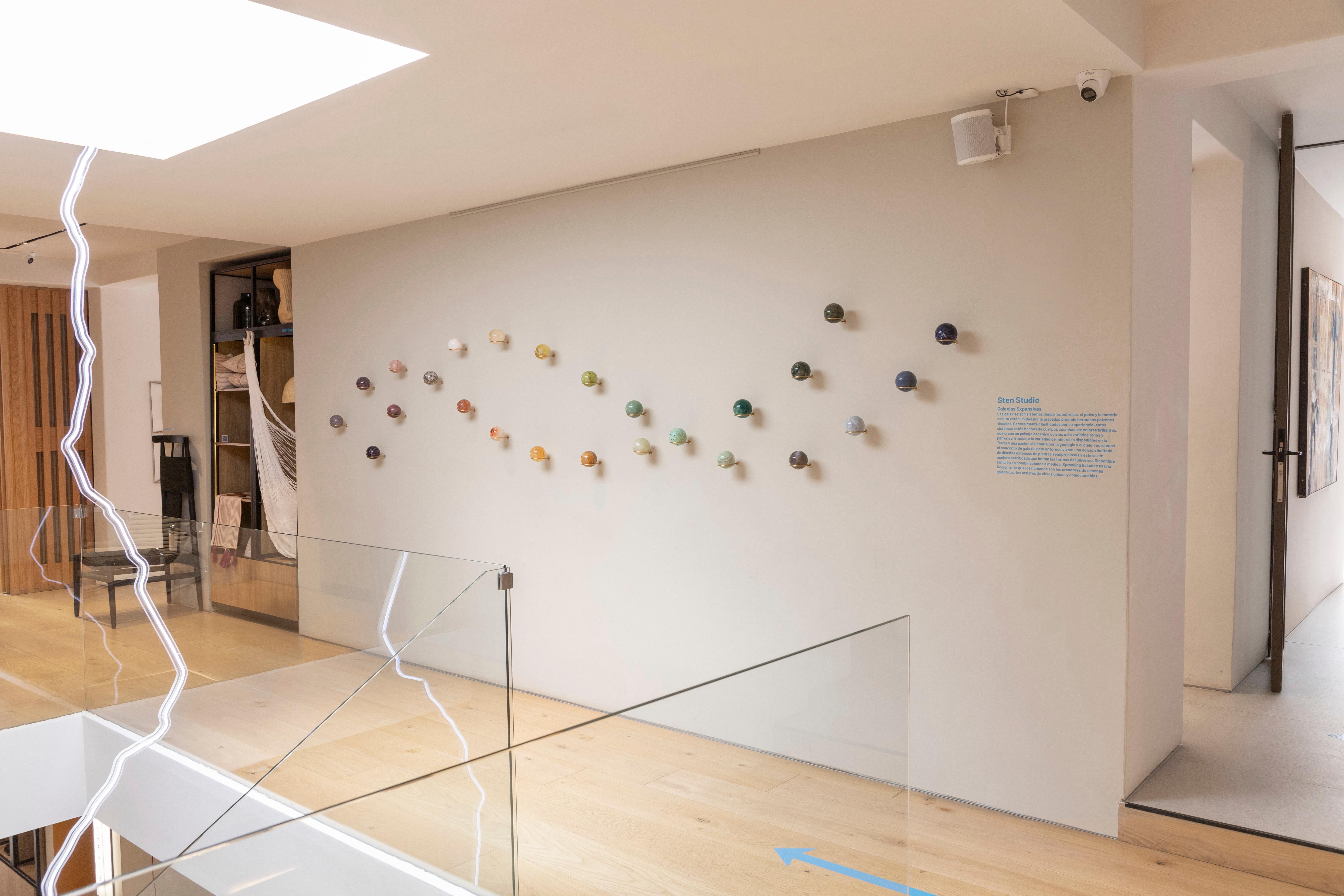 Mexican Sprawling Galaxies II - Sten Studio - Wall sculpture with natural stones For Sale