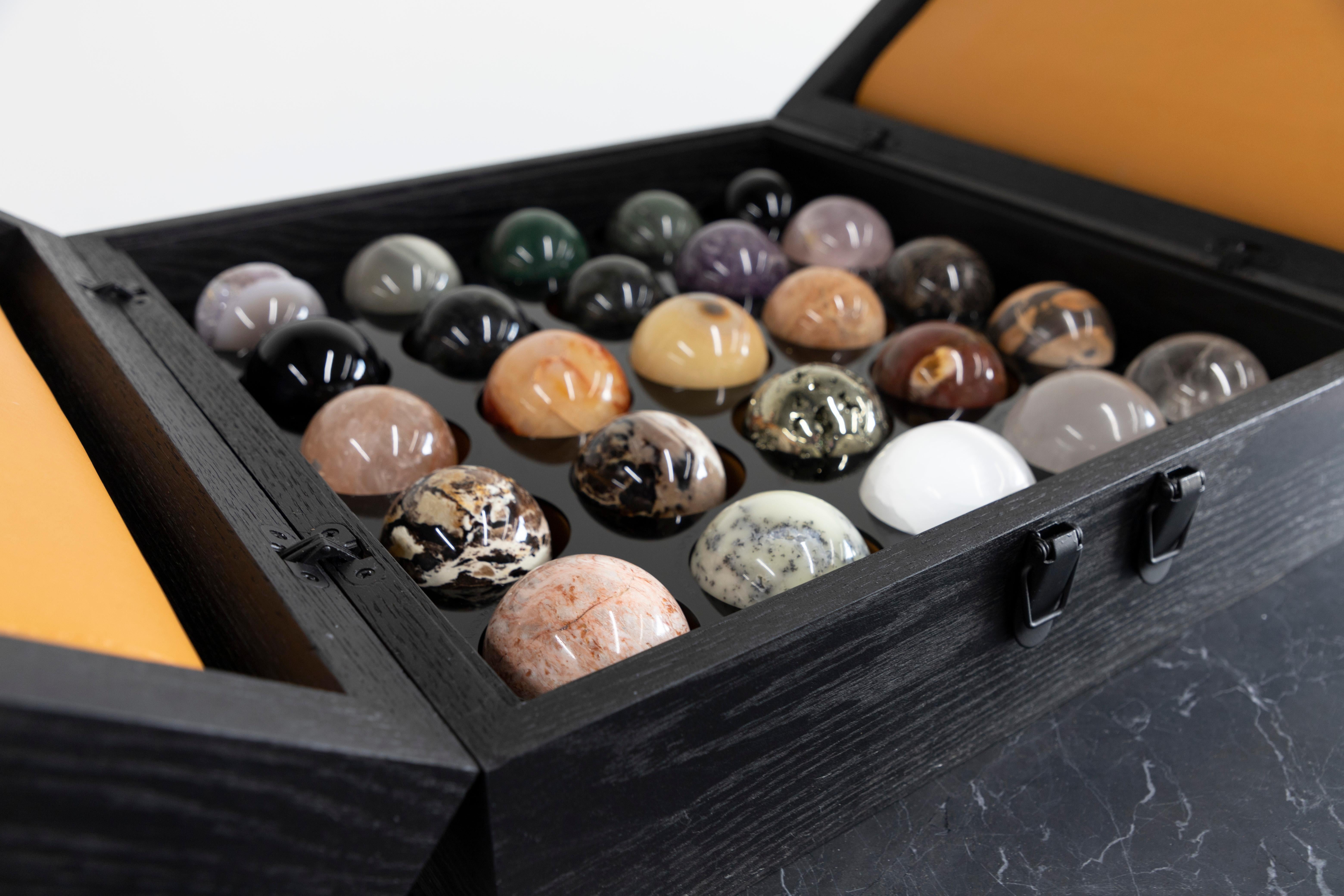 Sprawling Galaxies IX - Sten Studio - Wall sculpture with natural stones For Sale 1