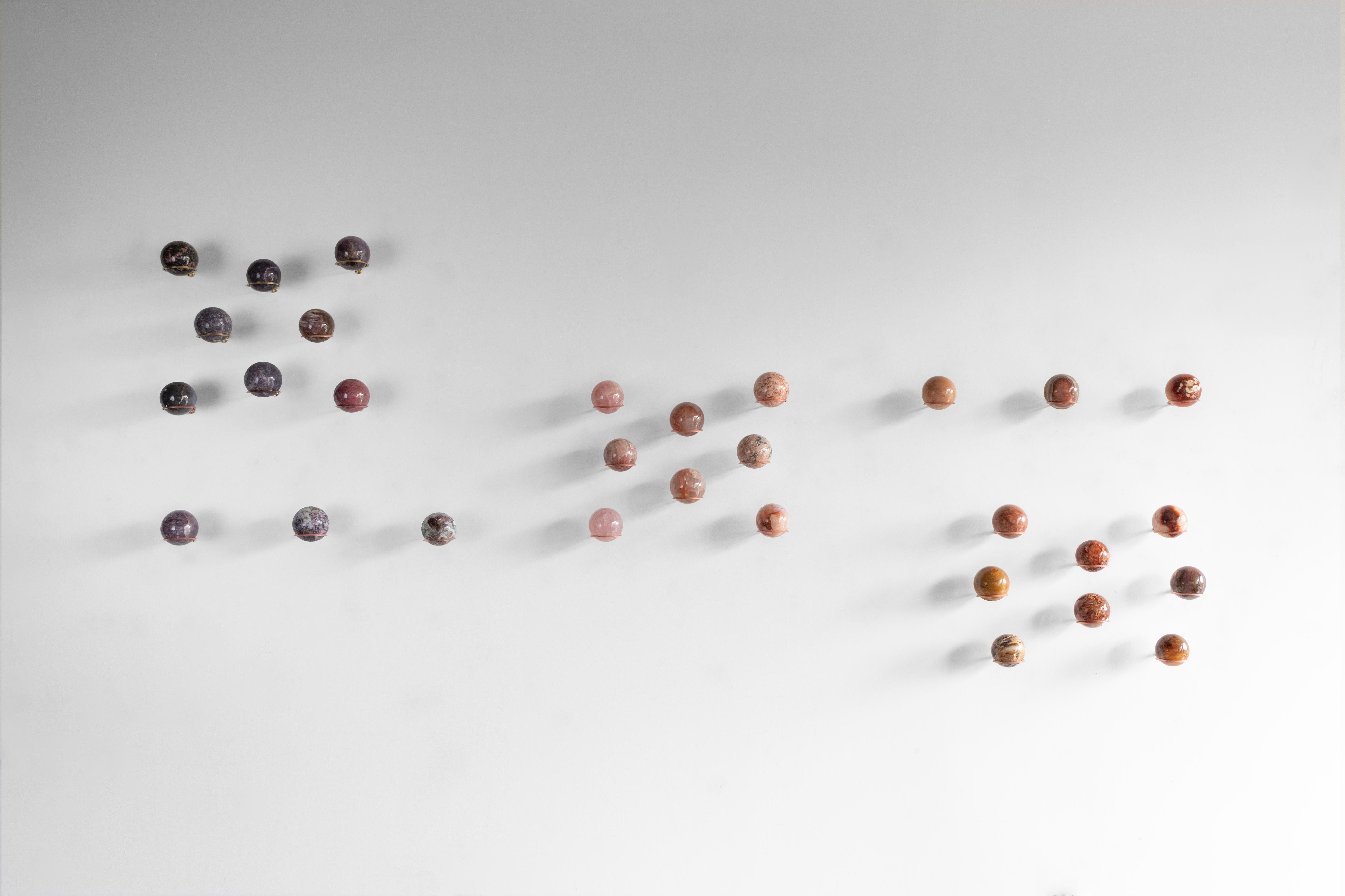 Mexican Sprawling Galaxies X - Sten Studio - Wall sculpture with natural stones For Sale