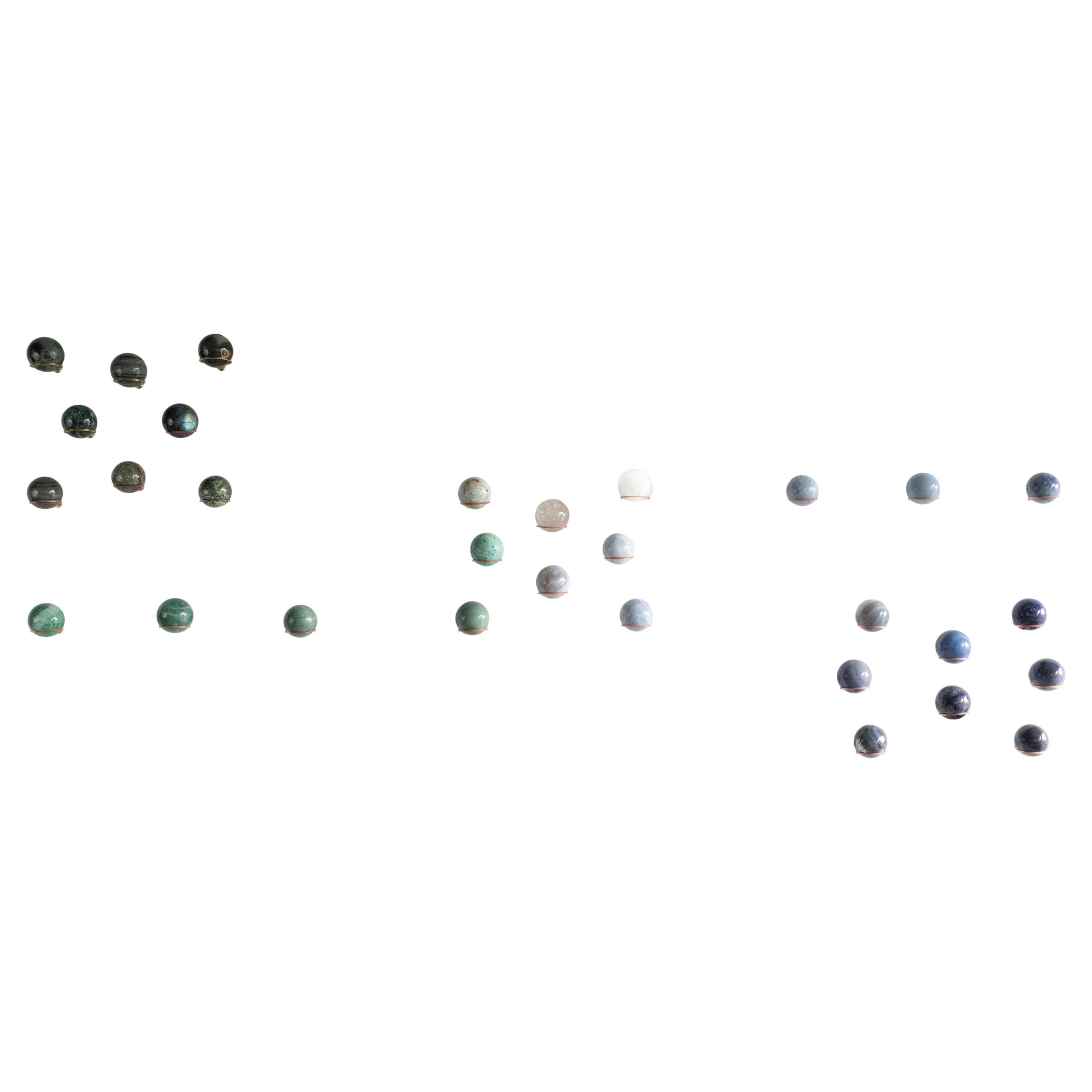 Sprawling Galaxies X - Sten Studio - Wall sculpture with natural stones