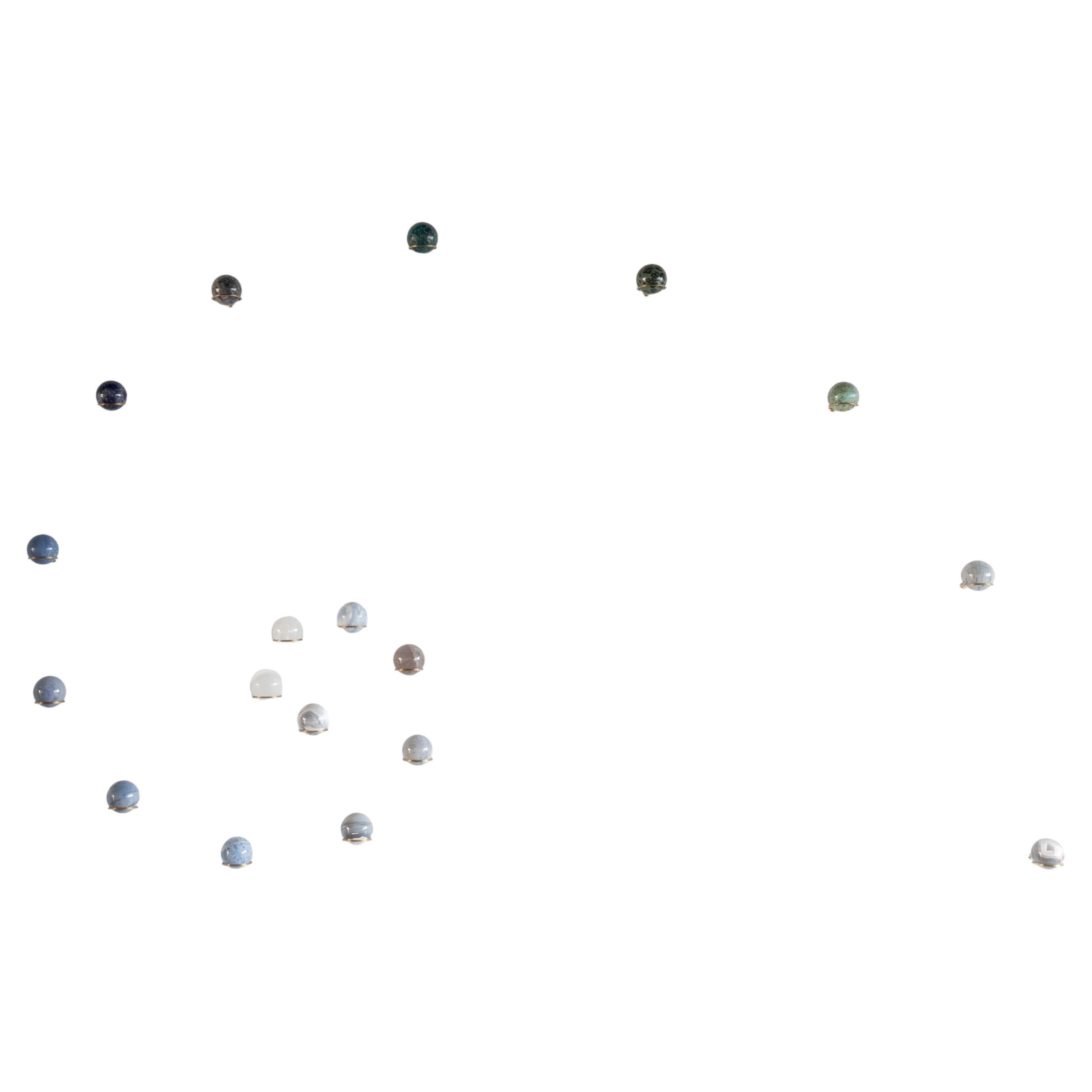 Sprawling Galaxies XVII - Sten Studio - Wall sculpture with natural stones