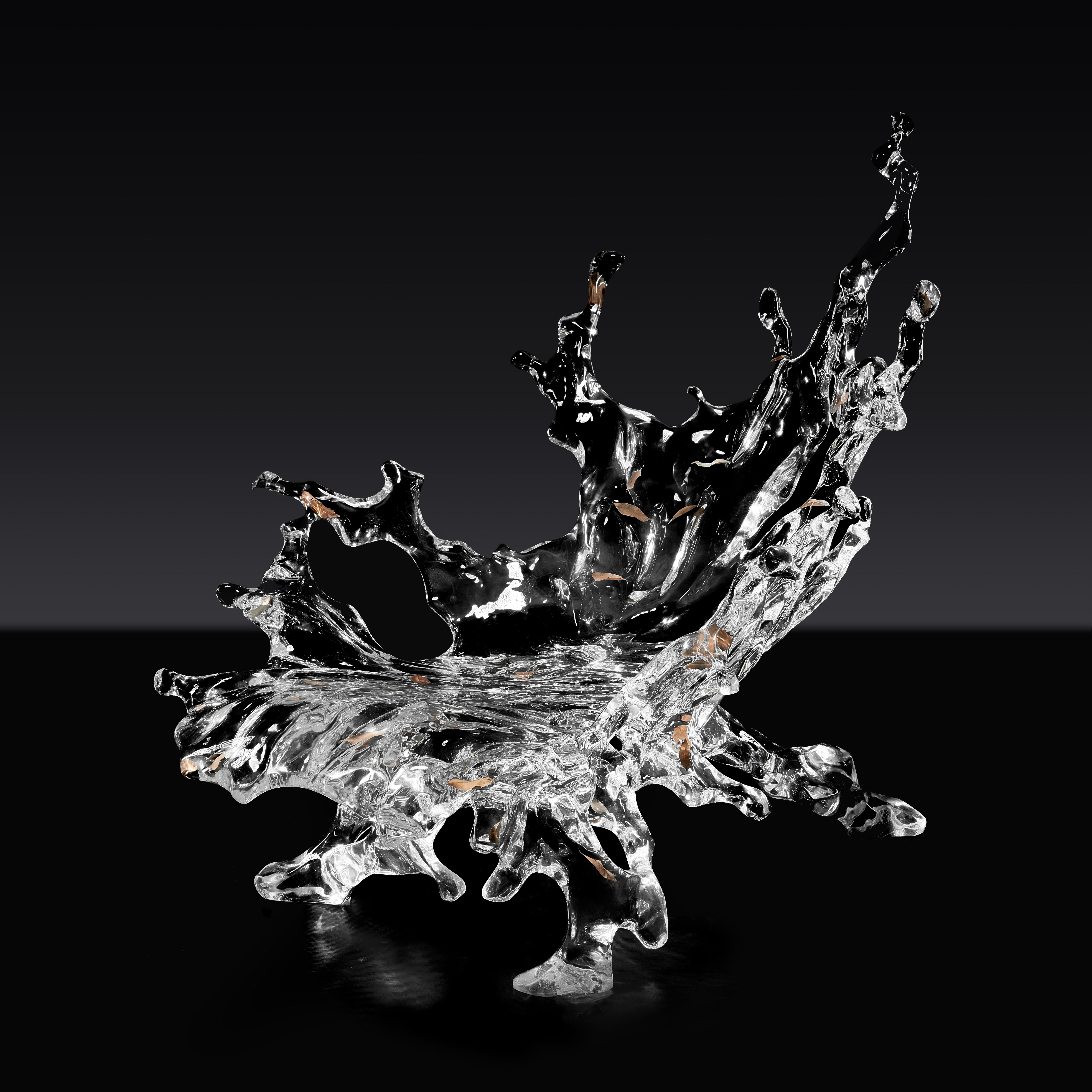 Fait main Fauteuil de salon spray en cristal par GORDON GU en vente
