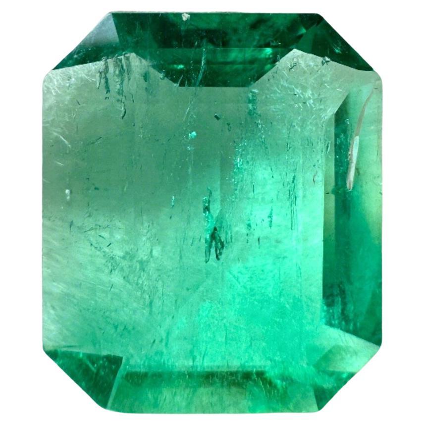 Gema Esmeralda Colombiana Corte Esmeralda Verde de 5,15 Quilates - Piedra de Nacimiento de Mayo
