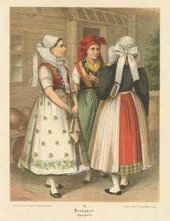Spreewald Folk Costumes, Prussia, Women in Traditional Dress, c.1875