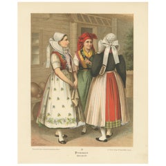 Spreewaldtracht, Preußen, Frauen in Tracht, um 1875