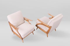 Sprij Vlaardingen Organic Armchairs, Netherland 50s, Fabric by Larsen