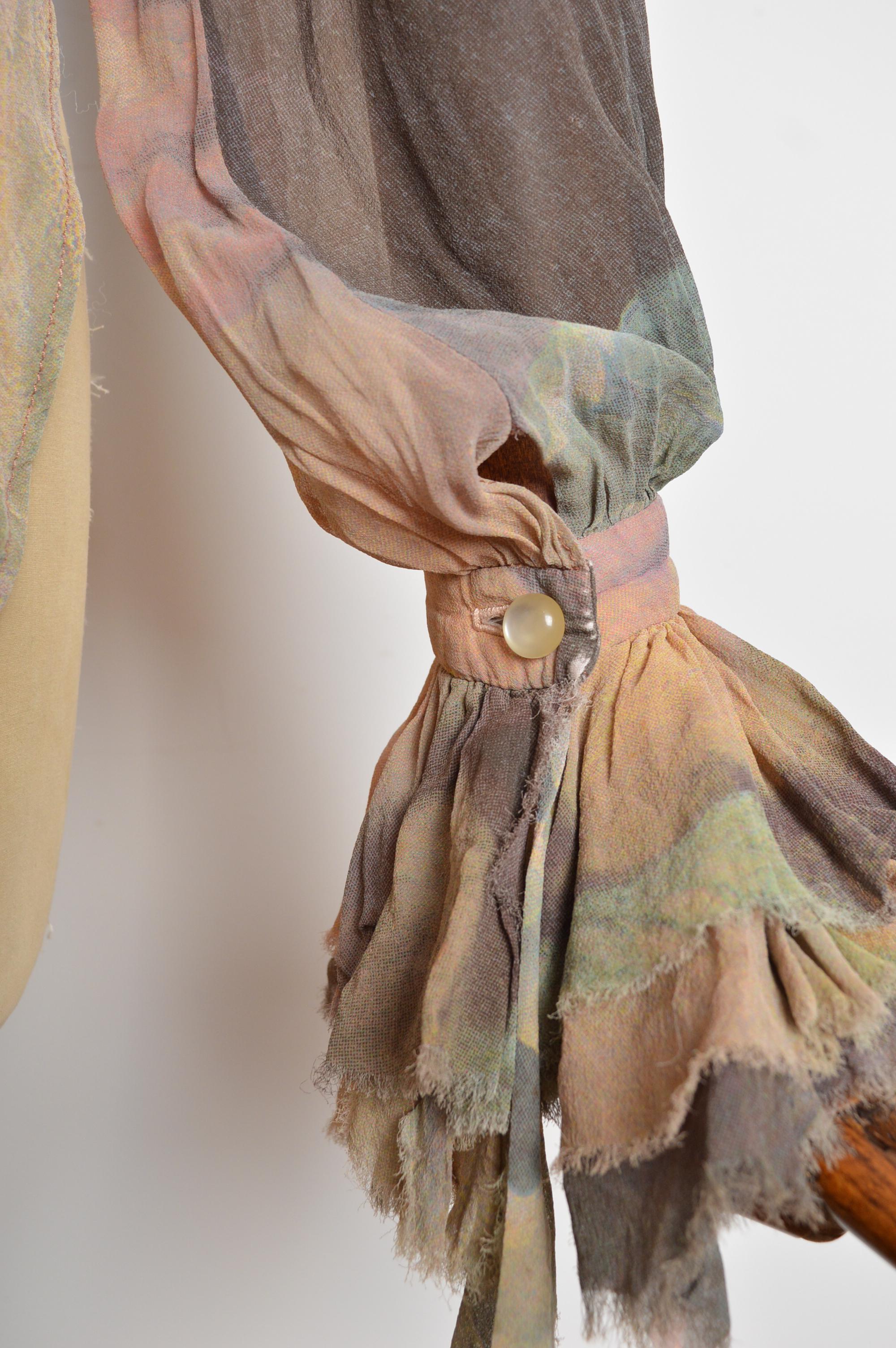 Frühjahr 1993 Vivienne Westwood Boucher Print Gerüschte Bauernbluse - Hemd im Angebot 13