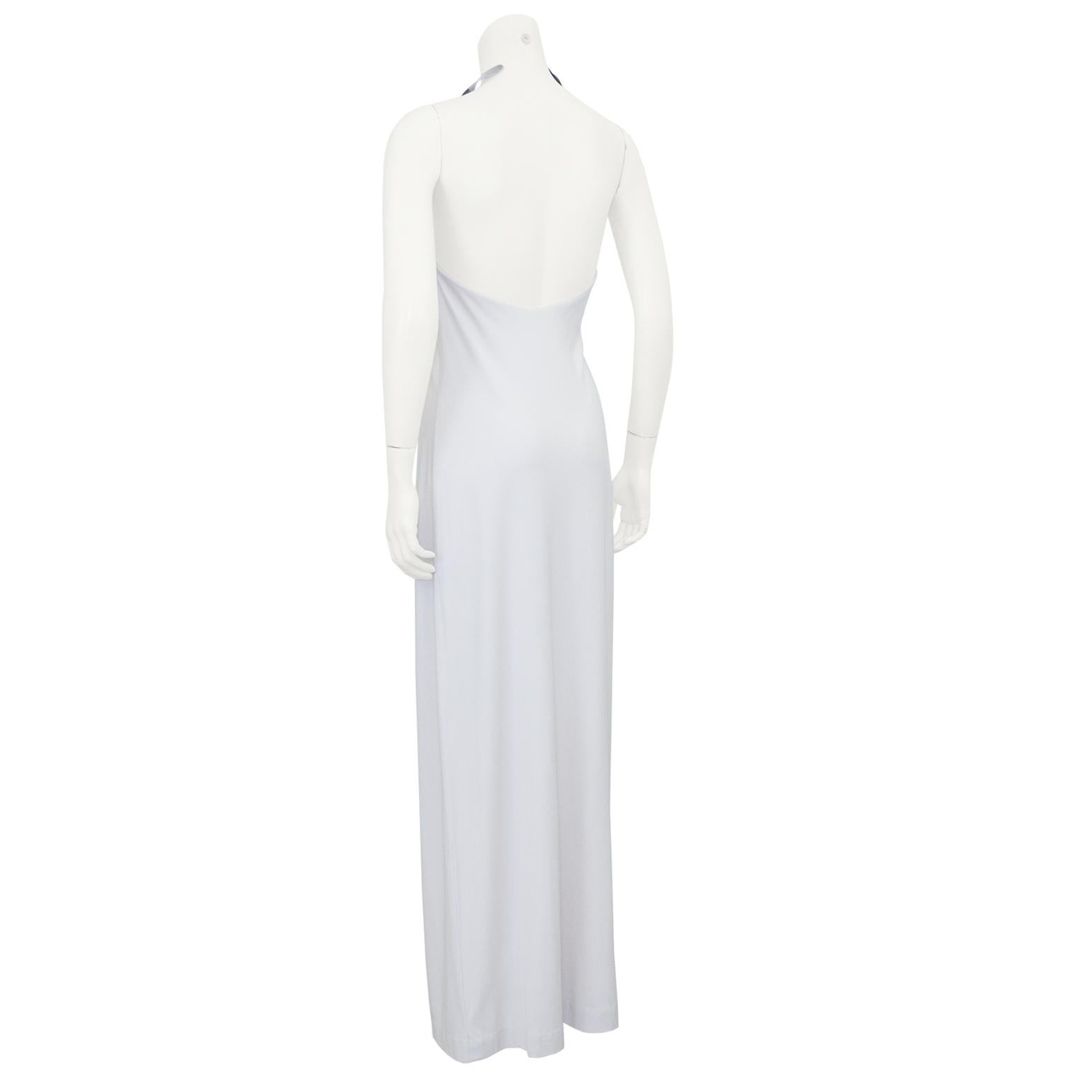 Spring 1994 Donna Karan Gown with Robert Lee Morris Silvertone Neckplate In Good Condition For Sale In Toronto, Ontario