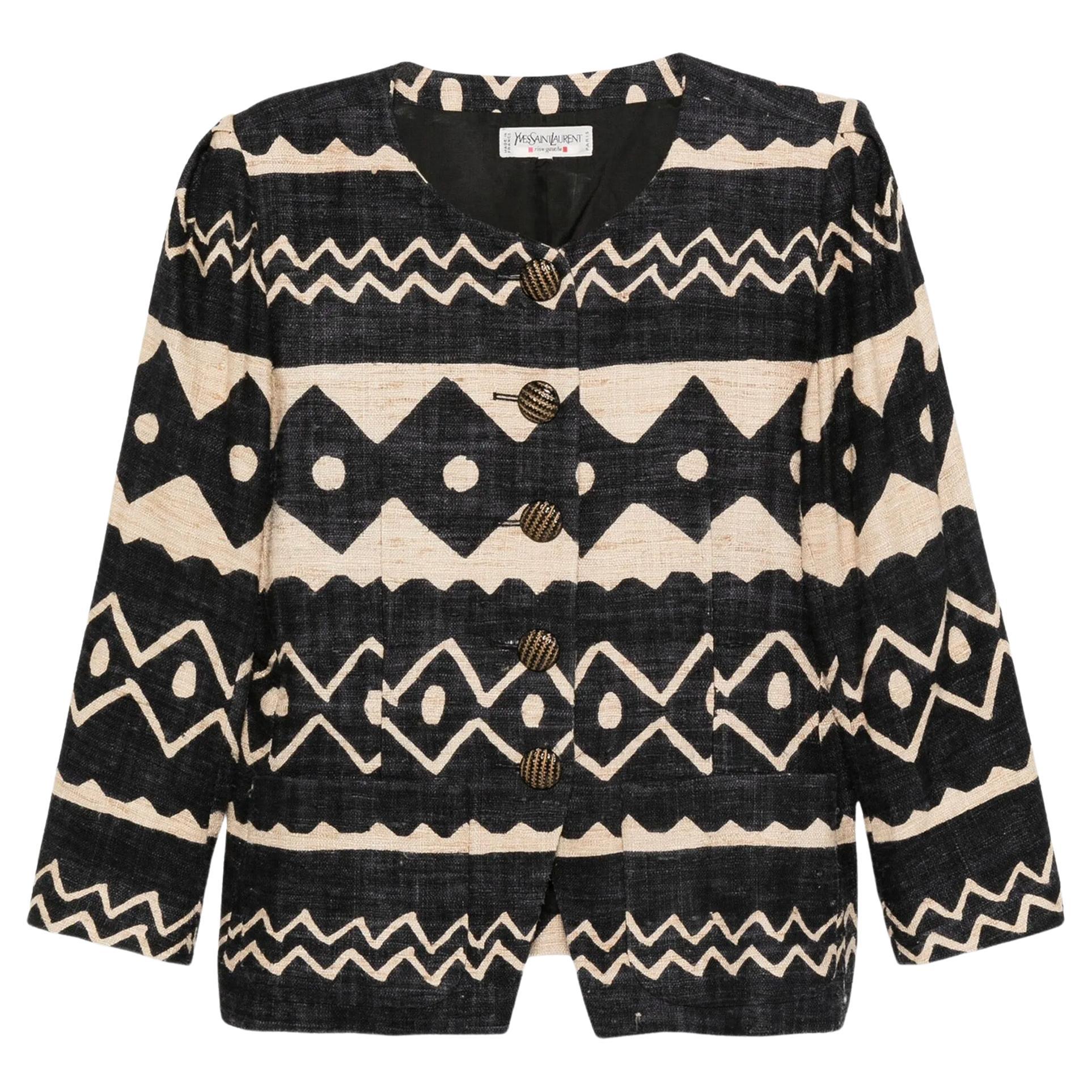 Spring 1994 Yves Saint Laurent YSL African Linen Jacket