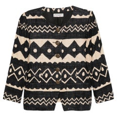 Printemps 1994 Yves Saint Laurent Veste en lin africain Yves Saint Laurent