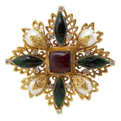Spring 1995 Chanel Gold Tone Filigree Pin/Pendant