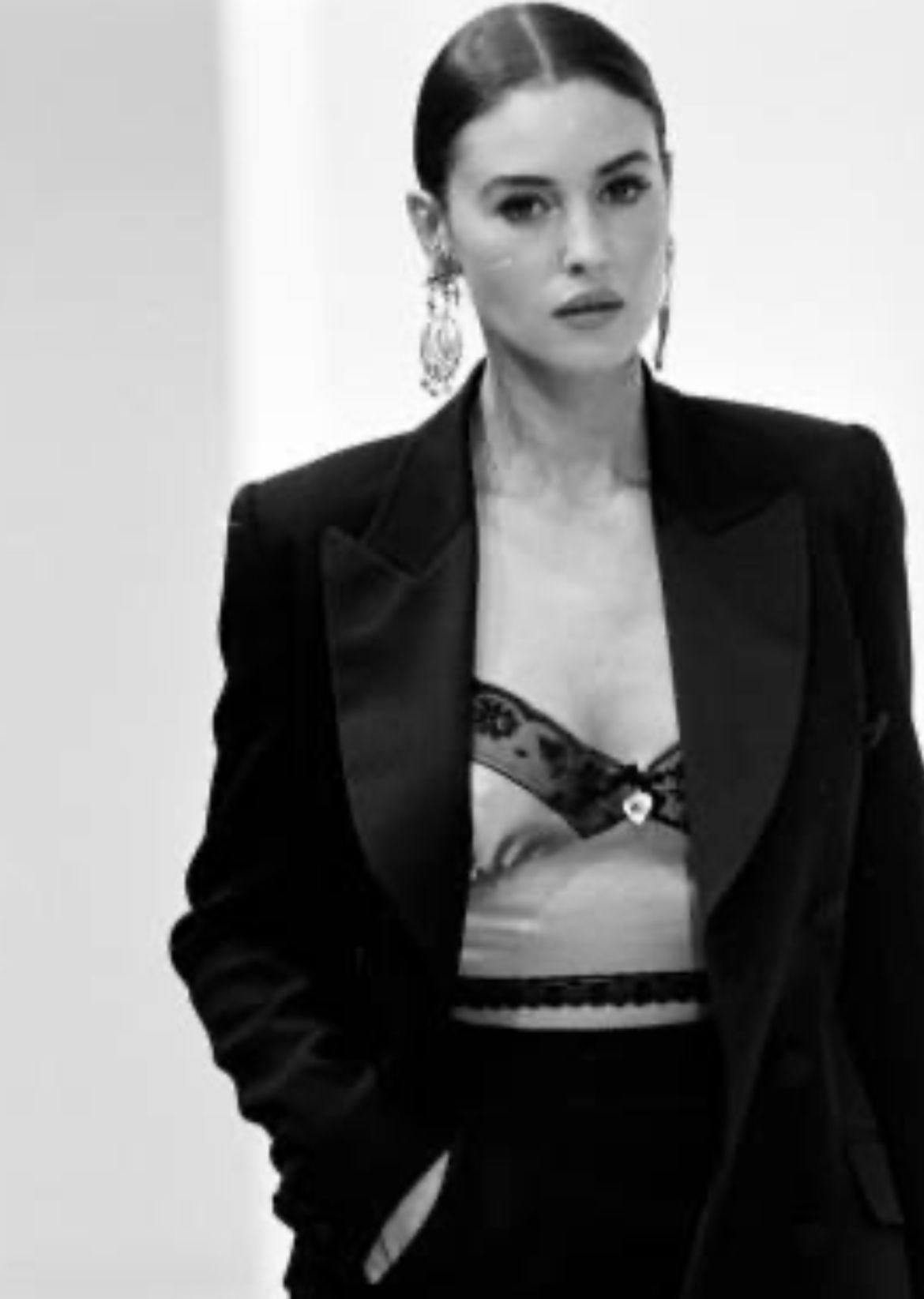 Women's Spring 1995 Dolce & Gabbana Turquoise Satin & Black Lace Camisole Bra / Crop Top For Sale