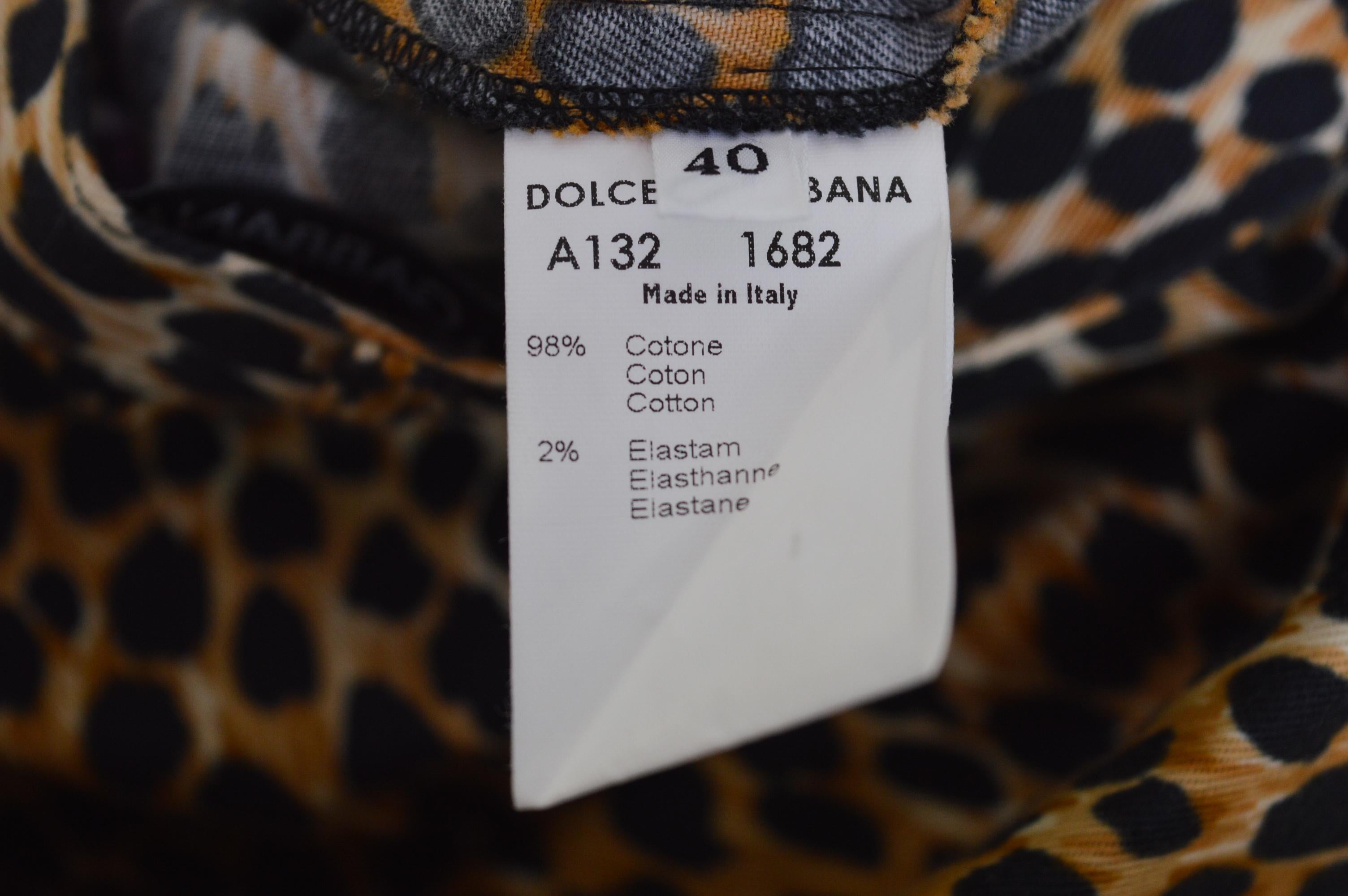 Spring 1996 Dolce & Gabbana High Waisted Cheetah Animal Print Mini Skirt For Sale 3