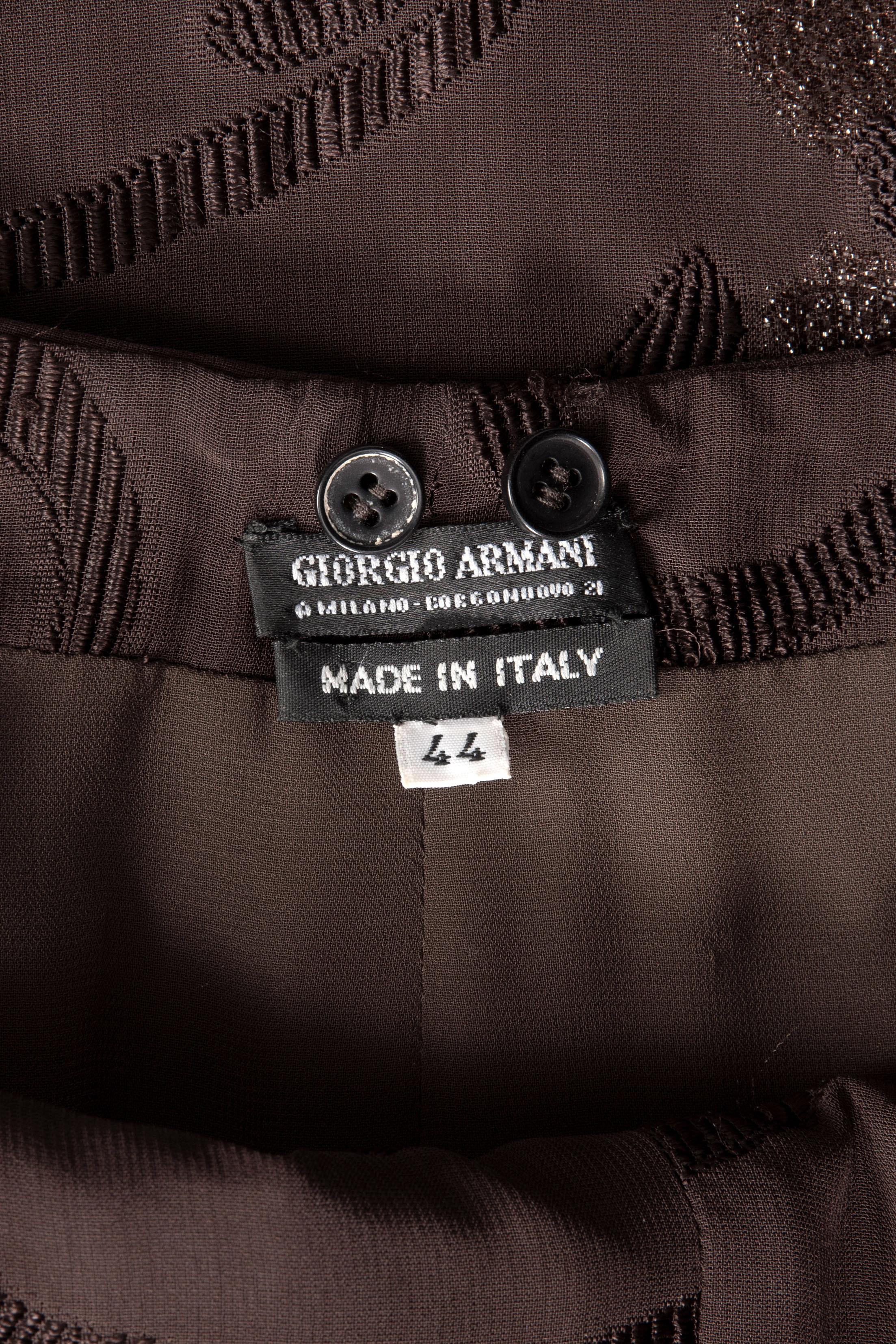 Printemps 1997 Giorgio Armani Runway & Ad Campaigner Robe longue dos nu Brown en vente 10