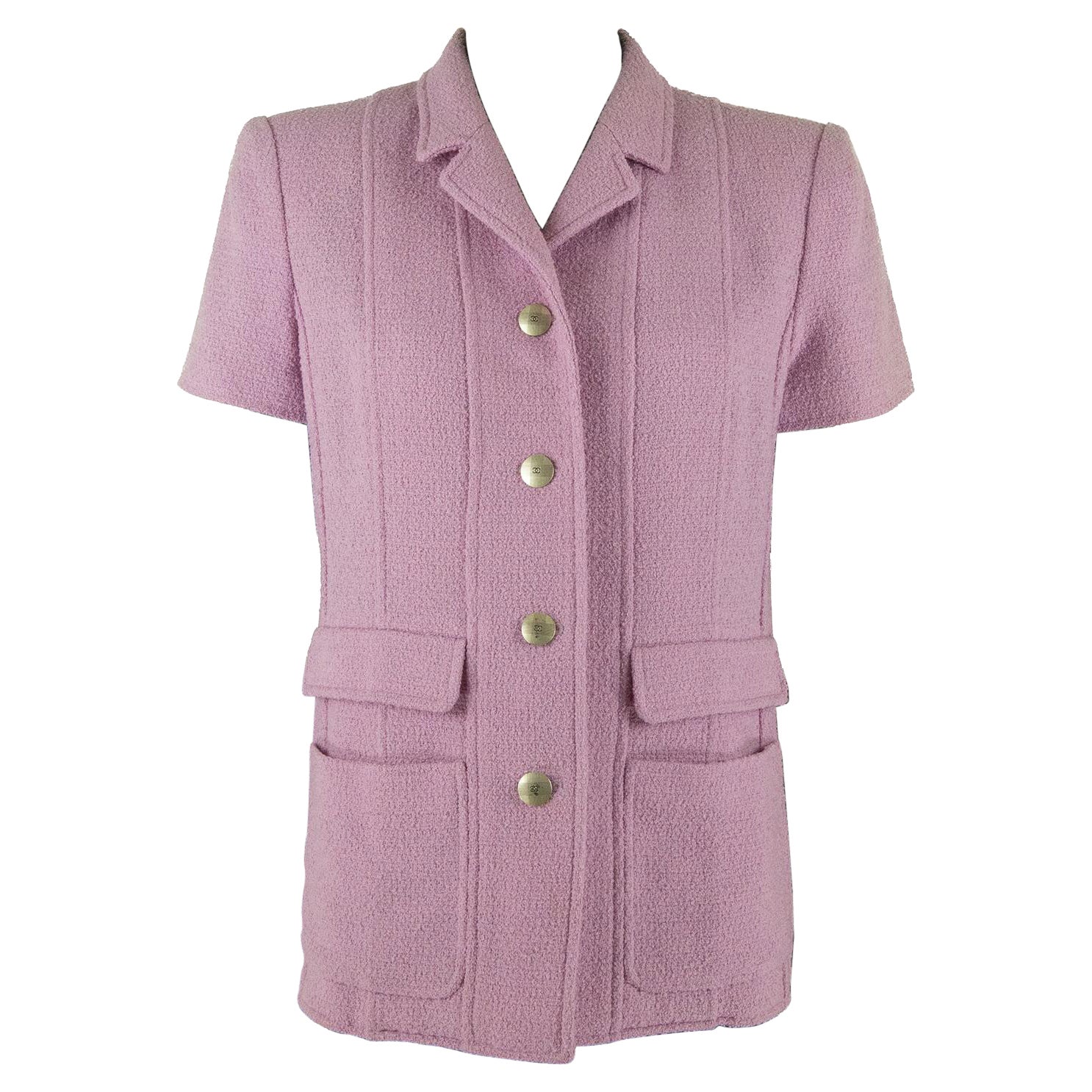 Spring 1998 Chanel Baby Pink Cropped Sleeve Jacket