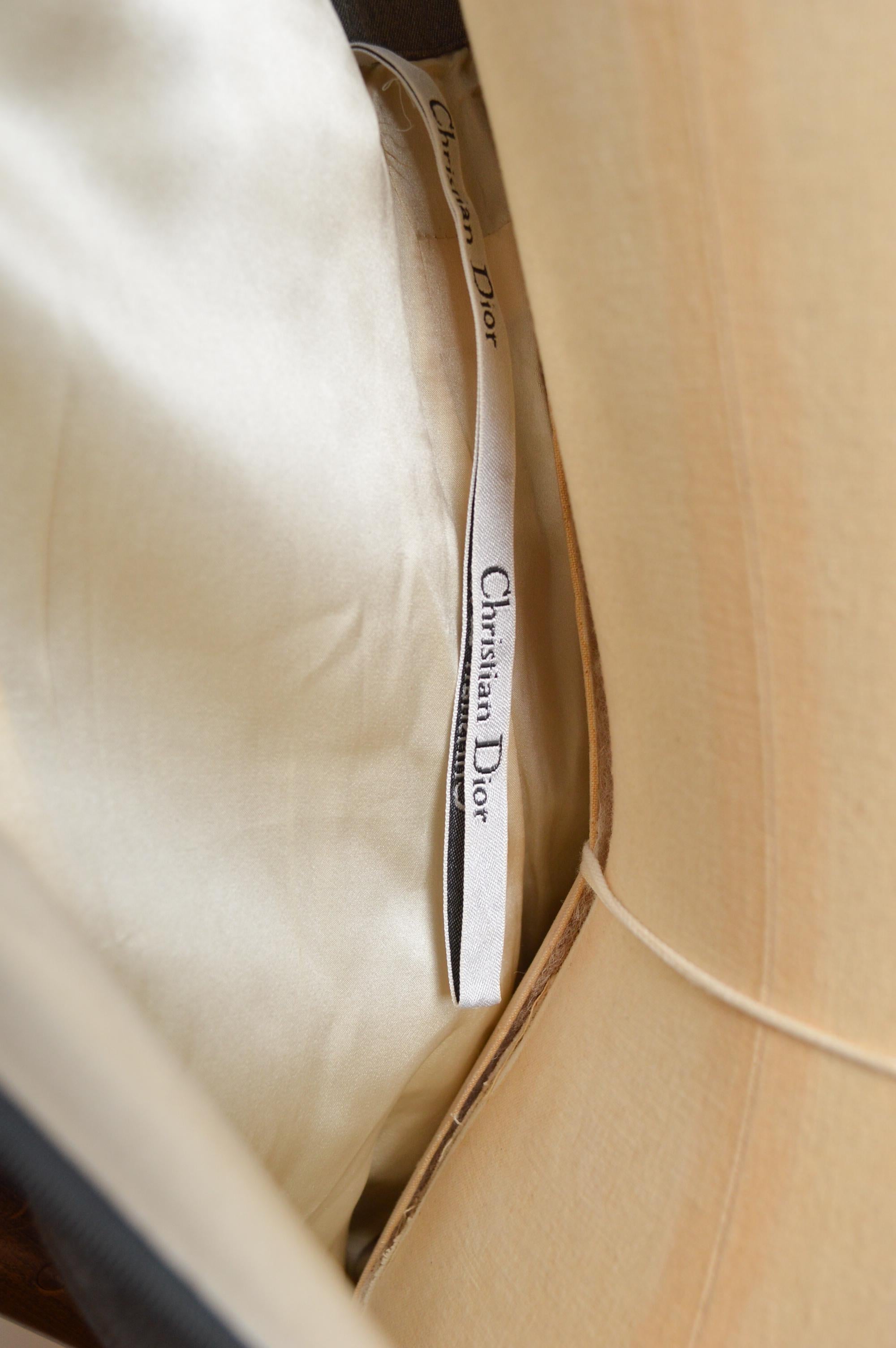 Primavera 1999 Christian Dior for Christian Dior by John Galliano Abito a turni in lana damier grigio in vendita 5