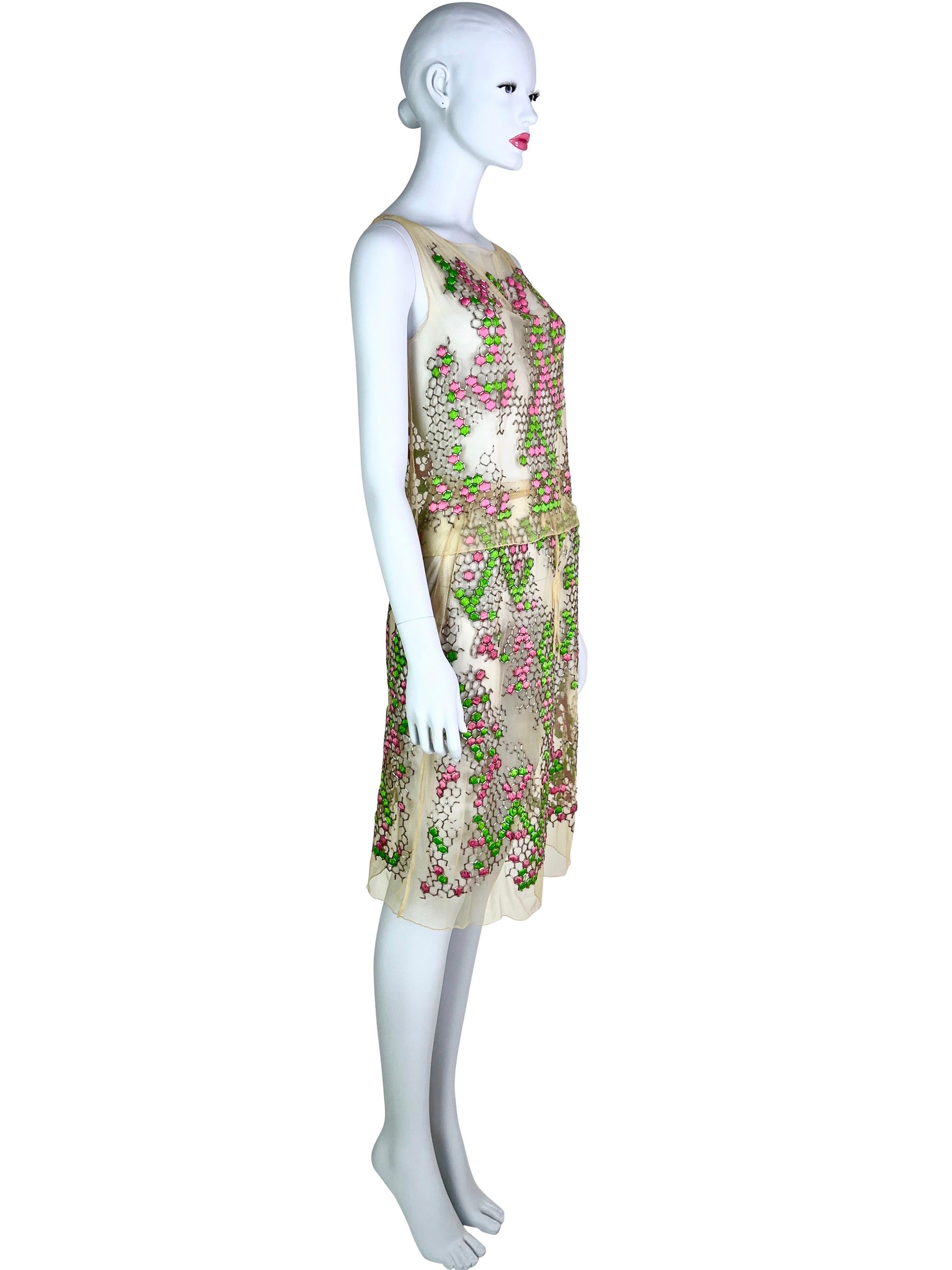 Women's Spring 2000 Fendi by Karl Lagerfeld Embroidered Mesh Set For Sale