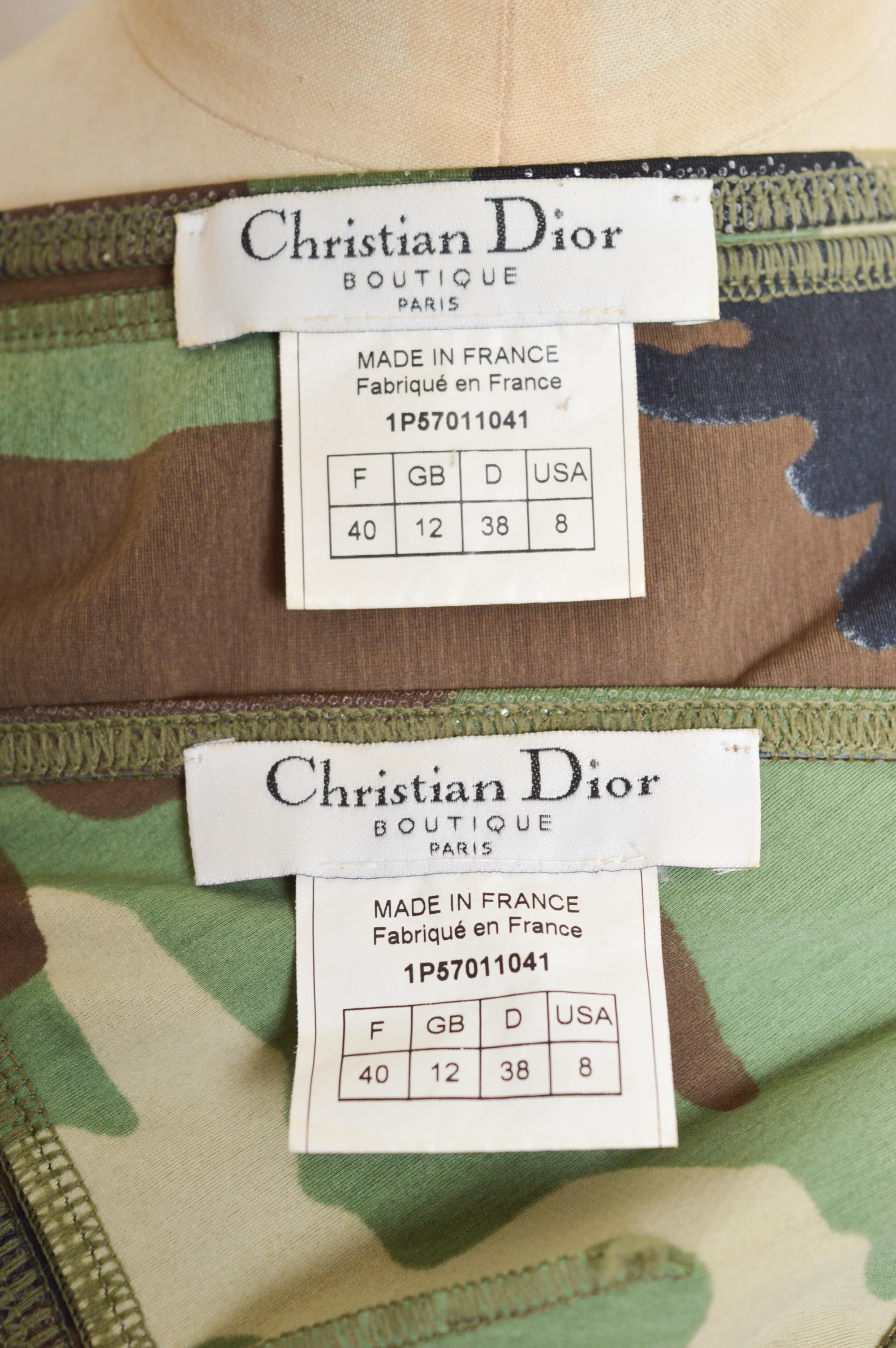Printemps 2001 Christian Dior by John Galliano Camo Bikini - Army Swimsuit en vente 8