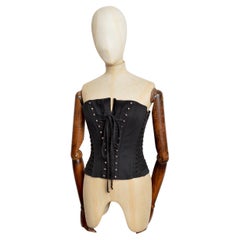 Spring 2002 Dolce 
Gabbana Runway Black lace up bustier - Corset