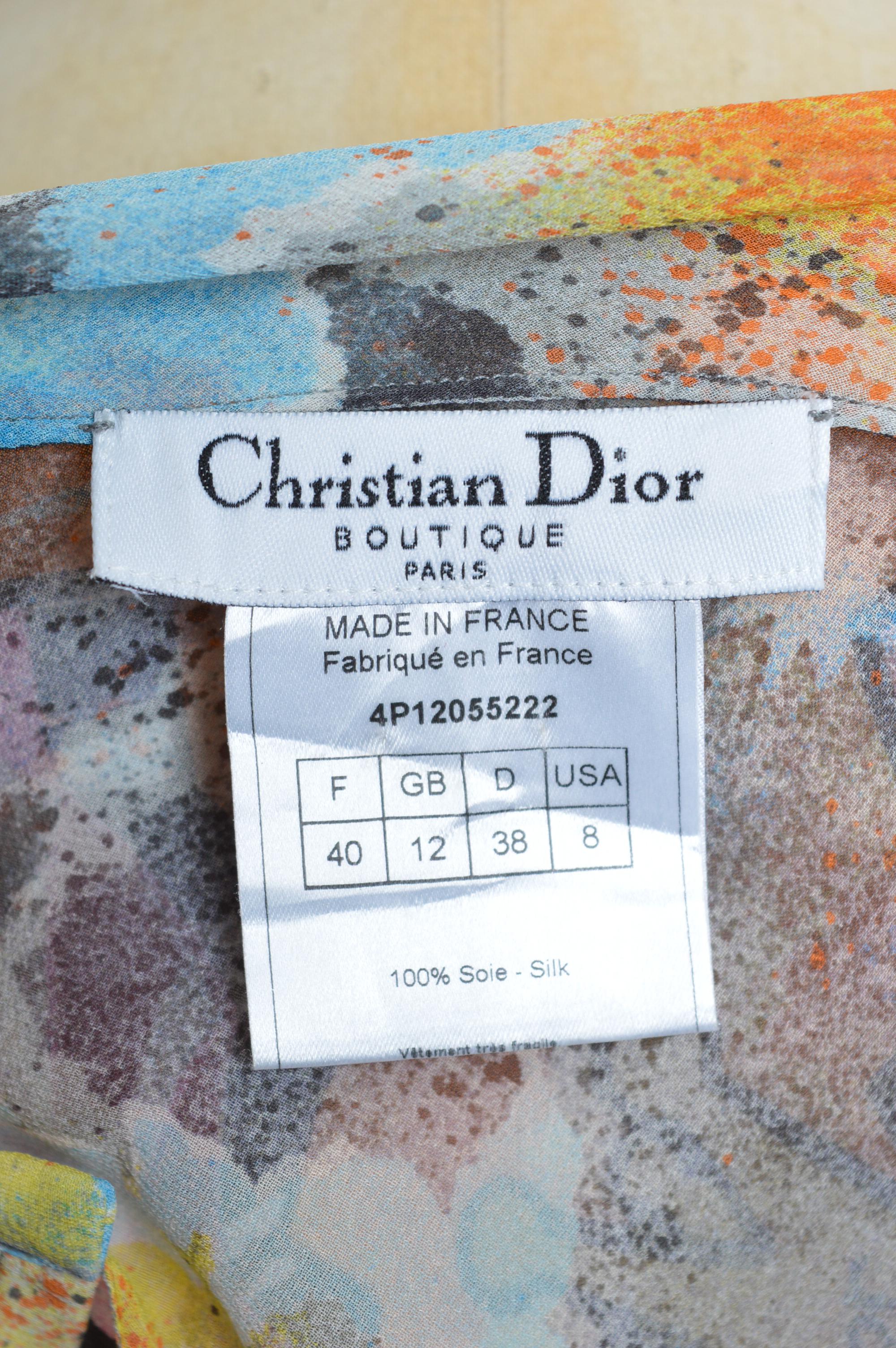 Spring 2003 Christian Dior by John GALLIANO Graffiti Kaos Silk Cami Vest Top For Sale 7