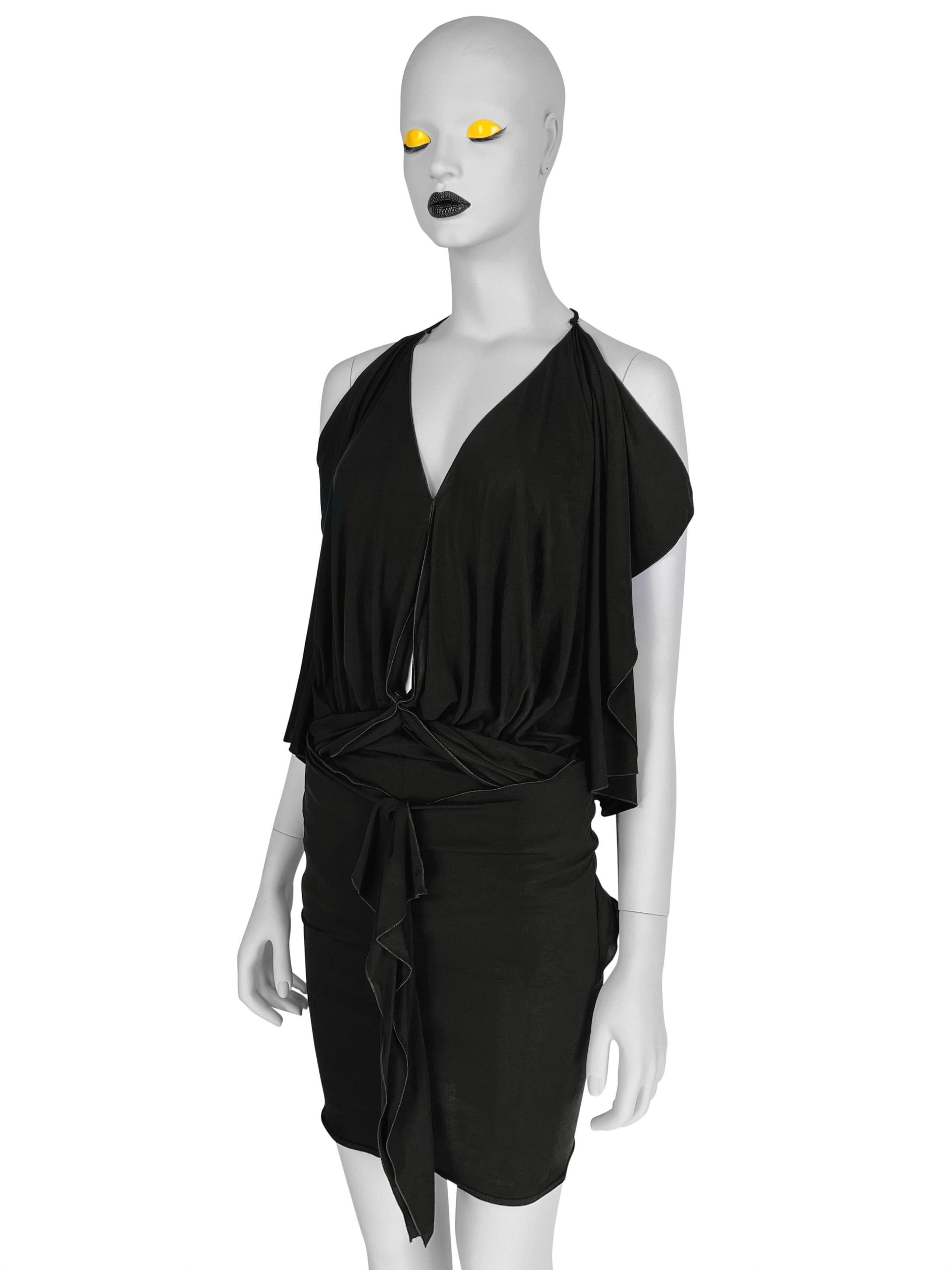 Spring 2003 Dior by John Galliano Draped Jersey Mini Dress In Good Condition For Sale In Prague, CZ