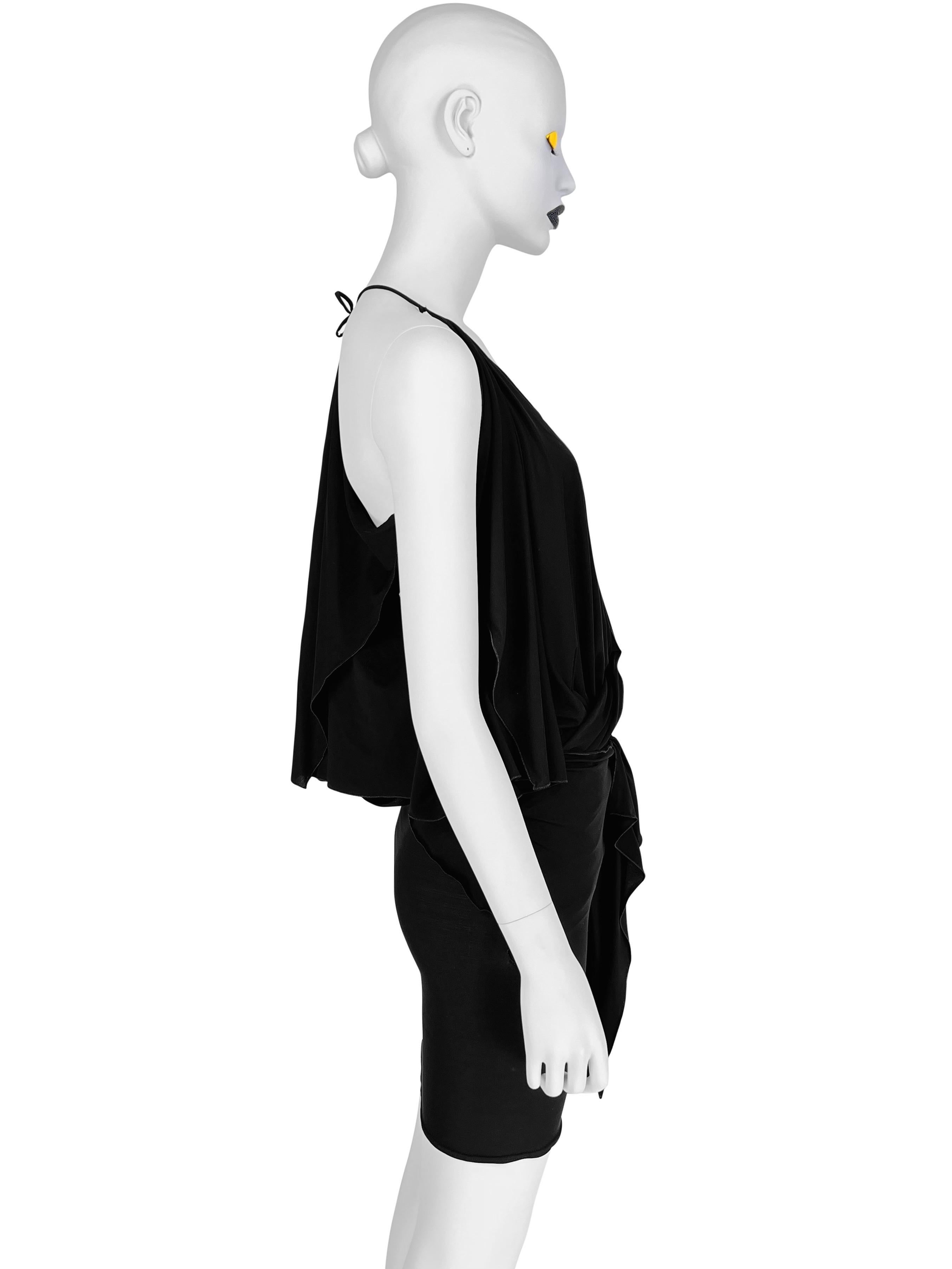 Spring 2003 Dior by John Galliano Draped Jersey Mini Dress For Sale 2