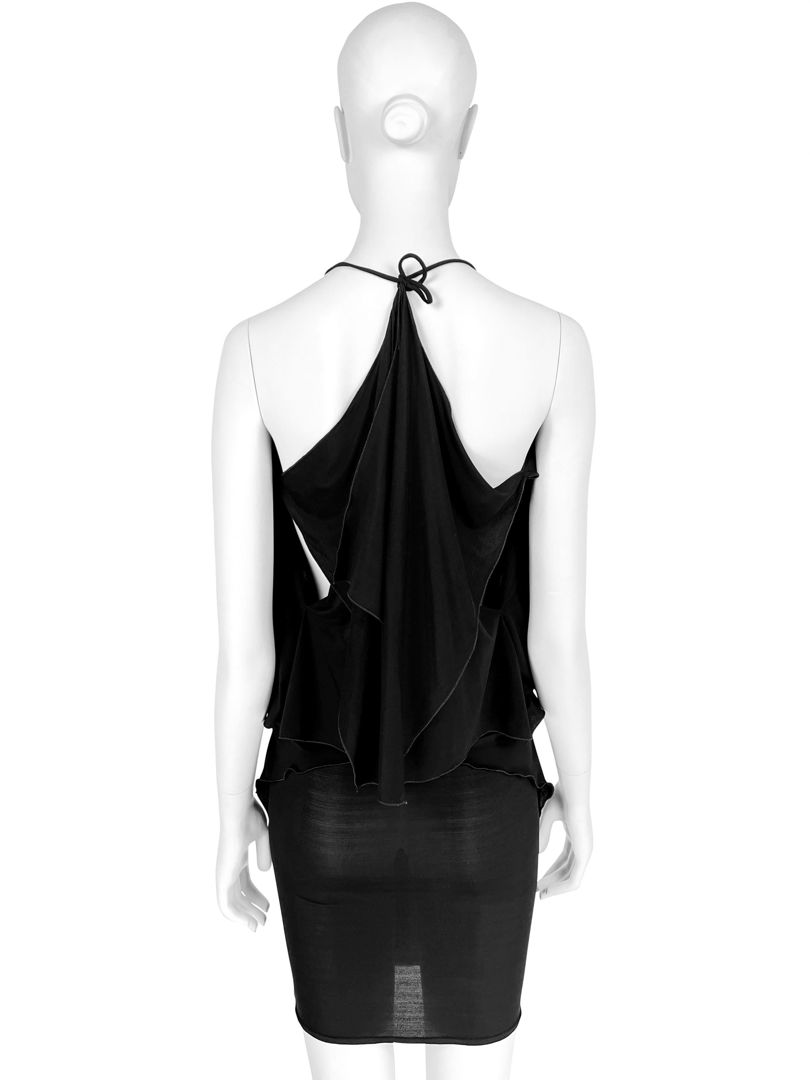 Spring 2003 Dior by John Galliano Draped Jersey Mini Dress For Sale 3