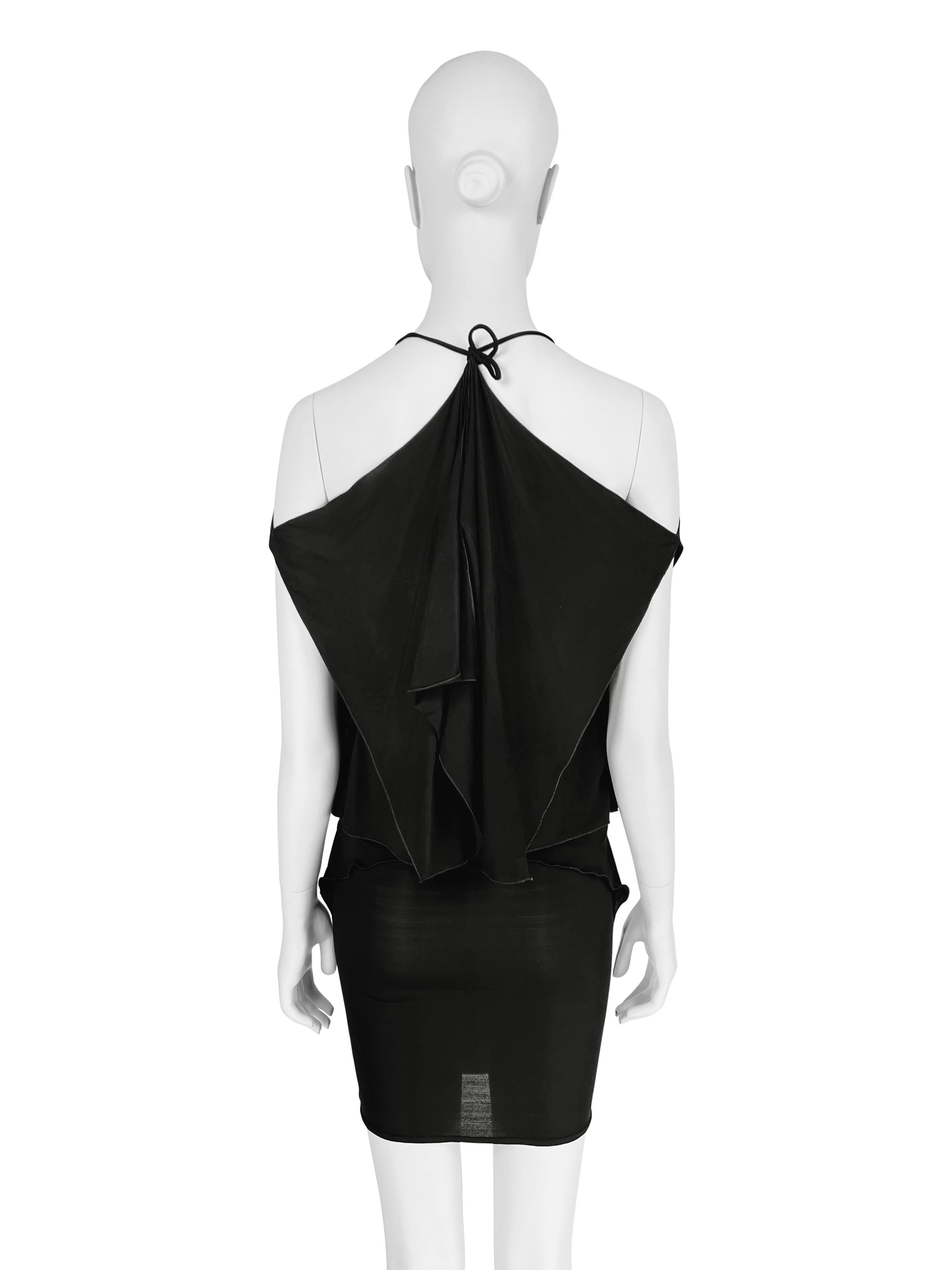 Spring 2003 Dior by John Galliano Draped Jersey Mini Dress For Sale 4