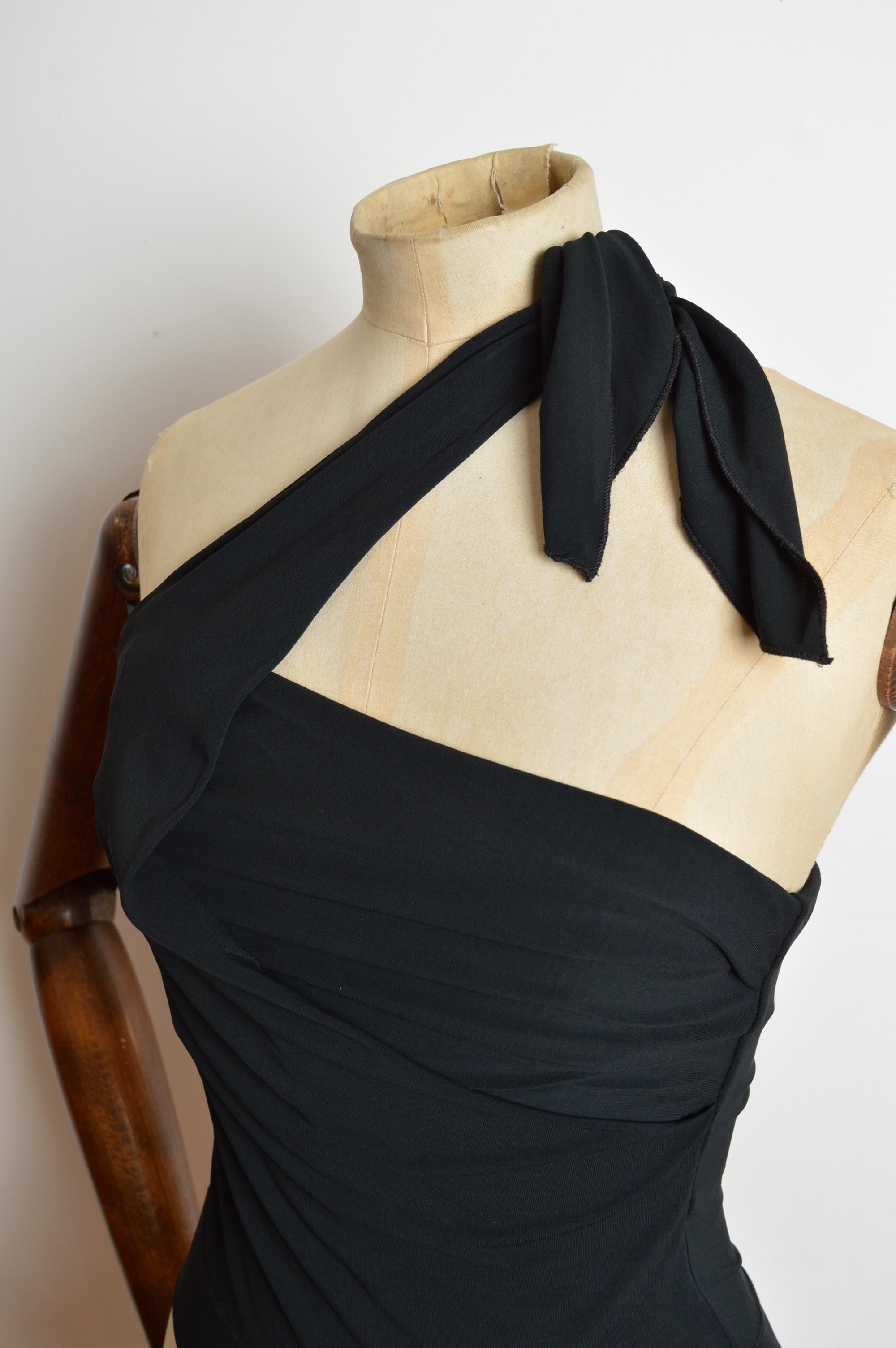 Primavera 2003 Vivienne Westwood Canotta monospalla nera - Canottiera in vendita 5