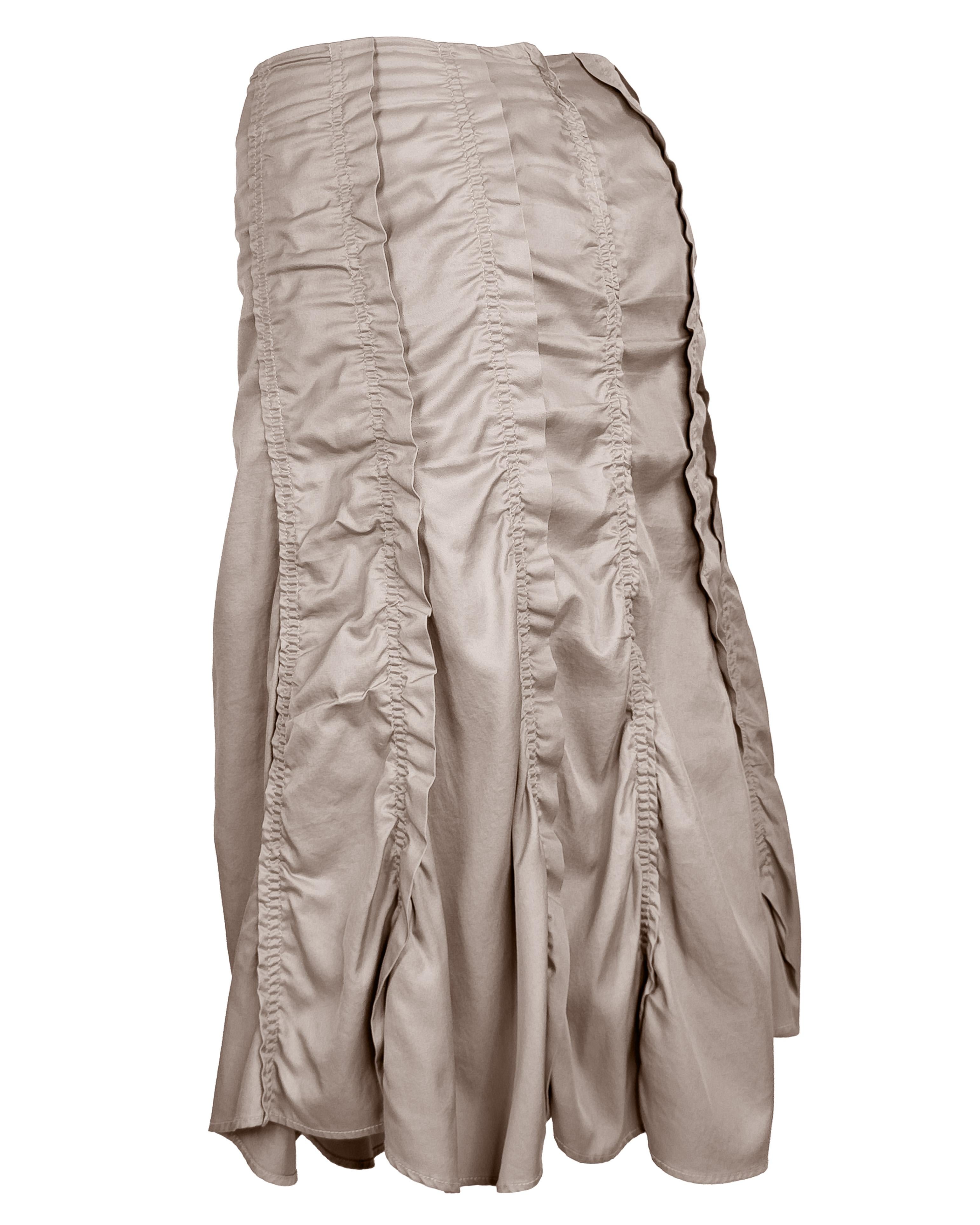 Spring 2003 Yves Saint Laurent/YSL by Tom Ford Ruched Panel Skirt In Good Condition For Sale In Toronto, Ontario