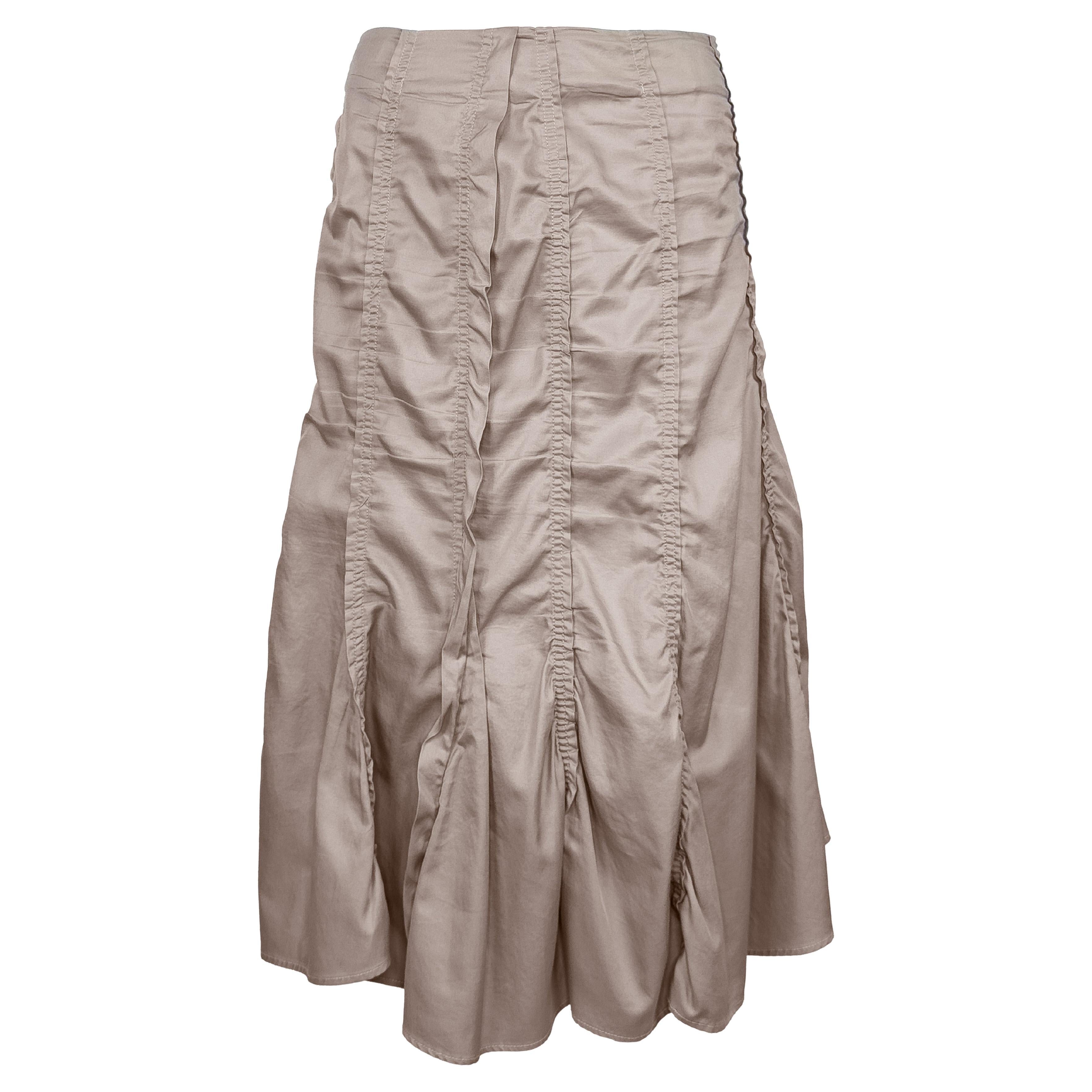 Spring 2003 Yves Saint Laurent/YSL by Tom Ford Ruched Panel Skirt For Sale