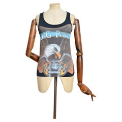 Spring 2004 Dolce & Gabbana Pin Up Eagle Biker Print Vest - Tank Top