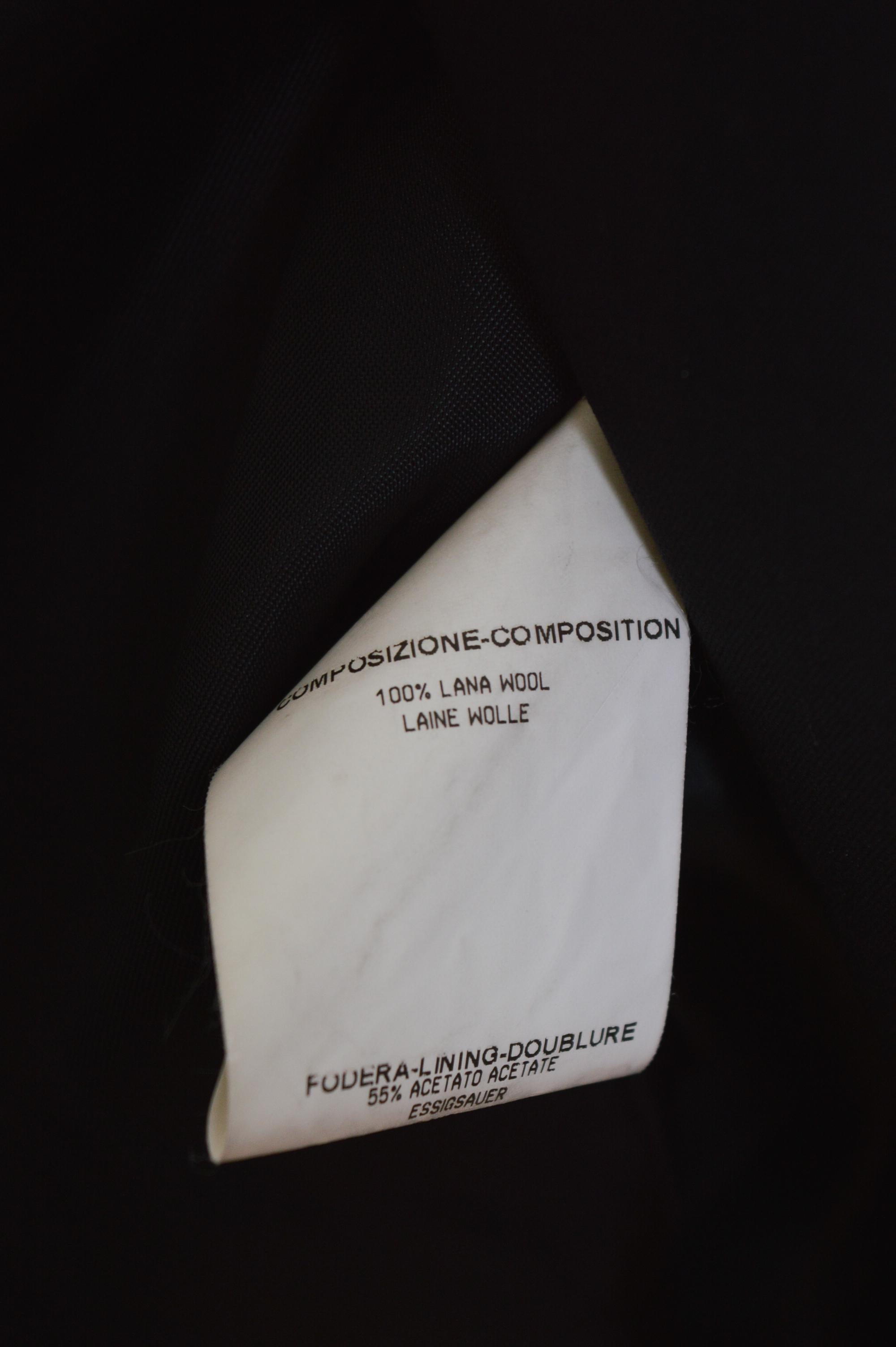 Spring 2004 Yves Saint Laurent by Tom Ford Black 2 piece Suit Blazer & Pants 14