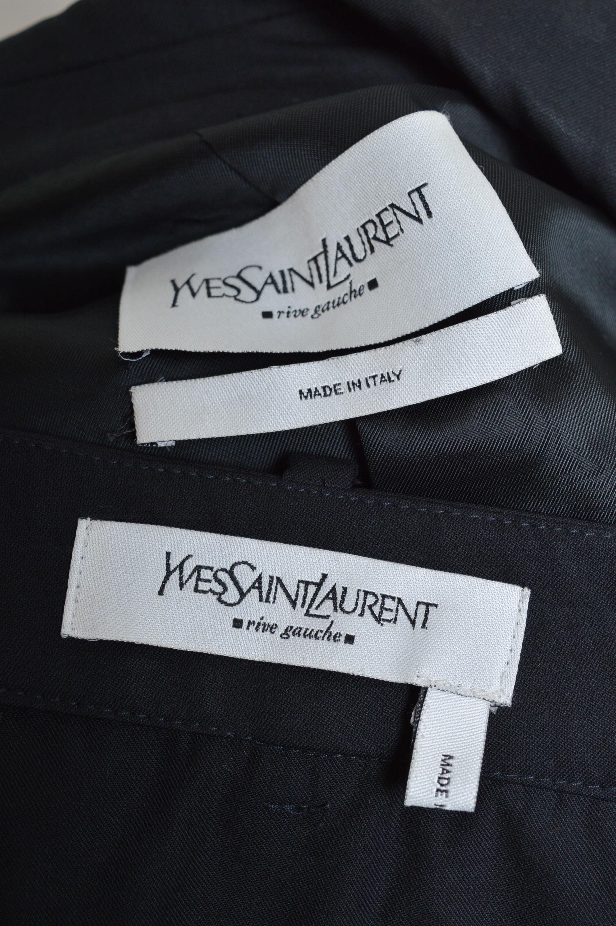 Spring 2004 Yves Saint Laurent by Tom Ford Black 2 piece Suit Blazer & Pants 4