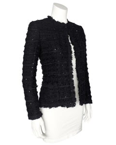 Spring 2005 Chanel Black Tweed and Sequin Jacket