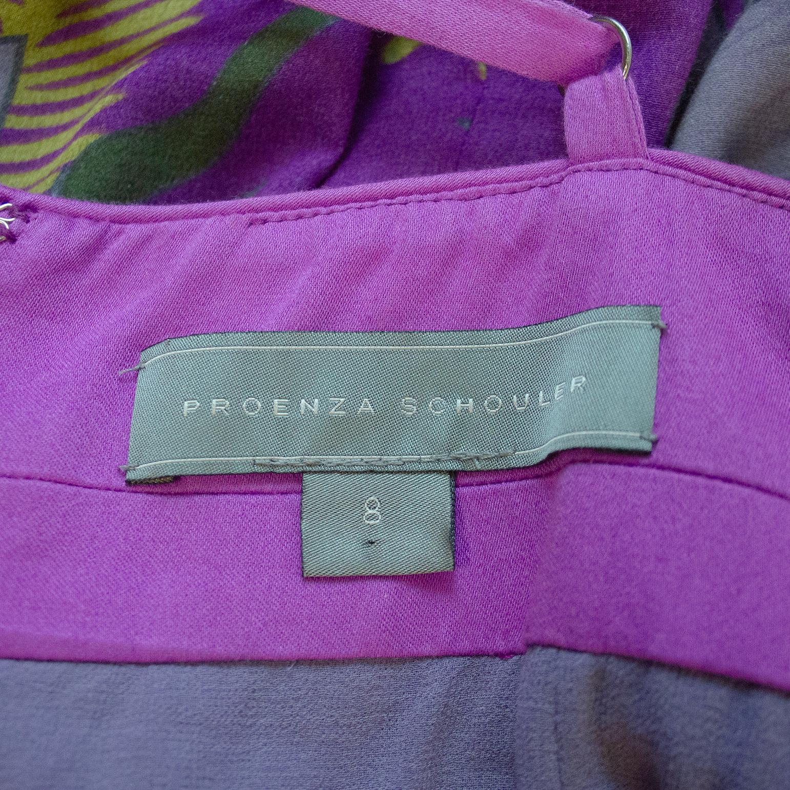 Spring 2005 Proenza Schouler Purple Printed Dress For Sale 3